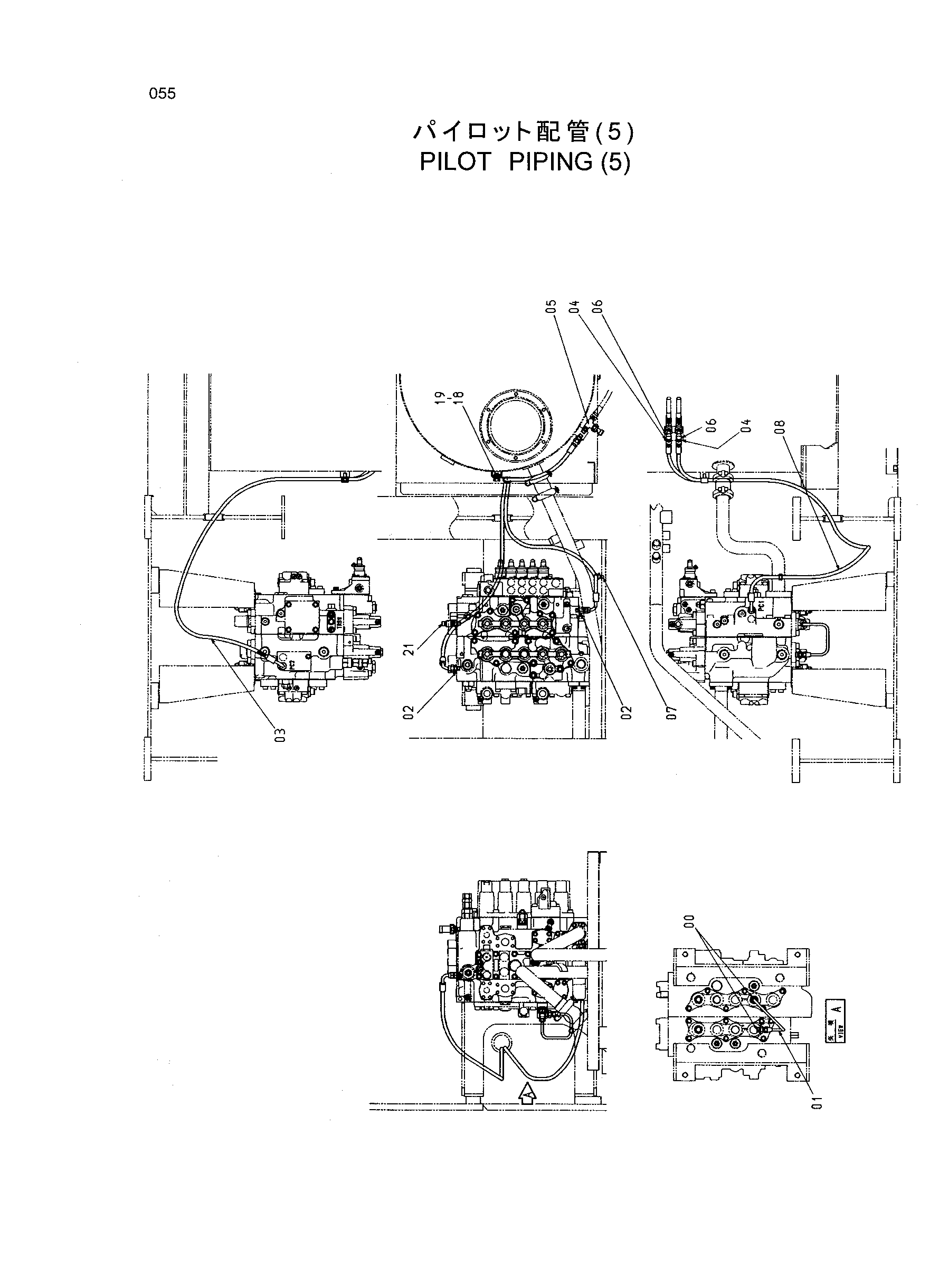 Схема Пилотные гидролинии (5) HITACHI HR1200SG