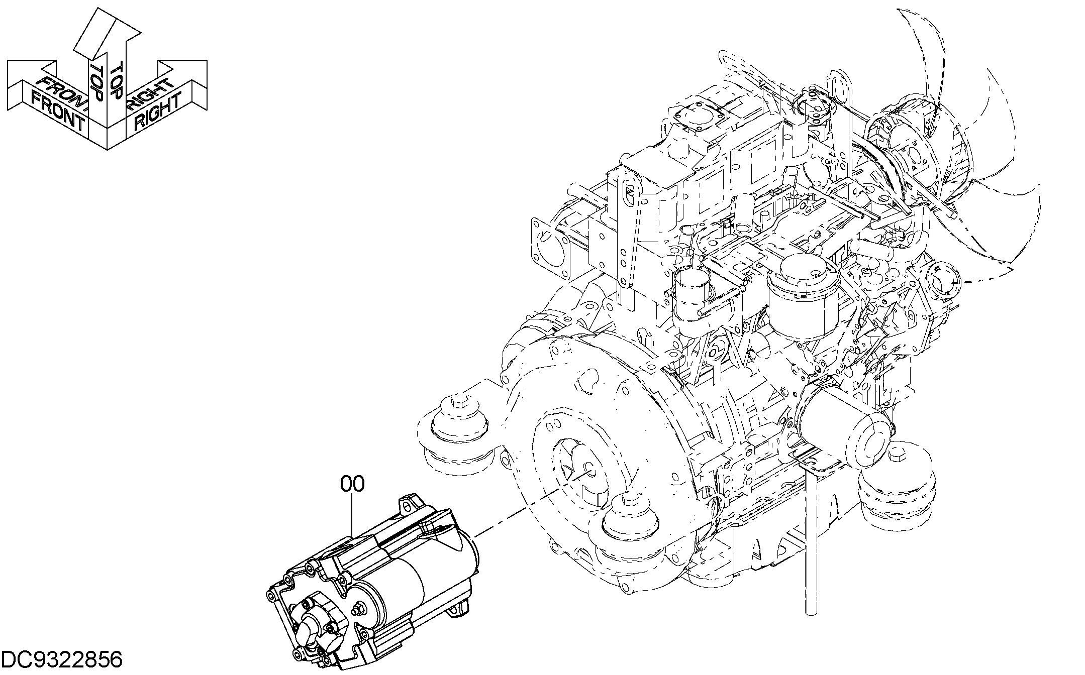 Схема Гидравлическая система насосный агрегат HITACHI ZX40WM-3D