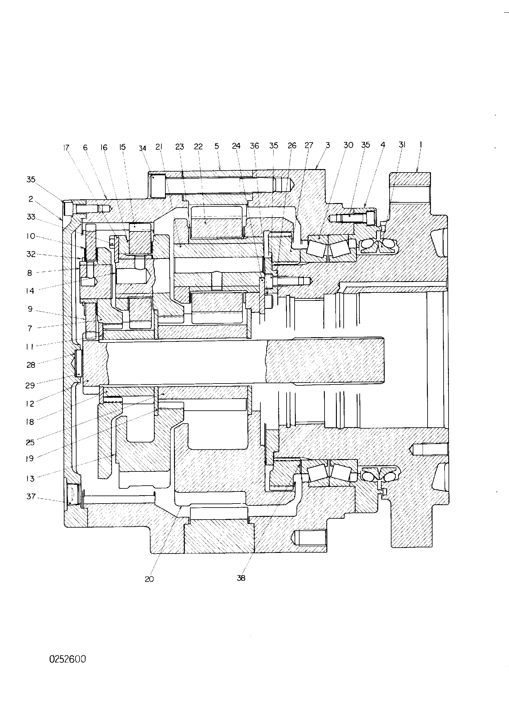 Схема Трансмиссия HITACHI KH125-3(D)