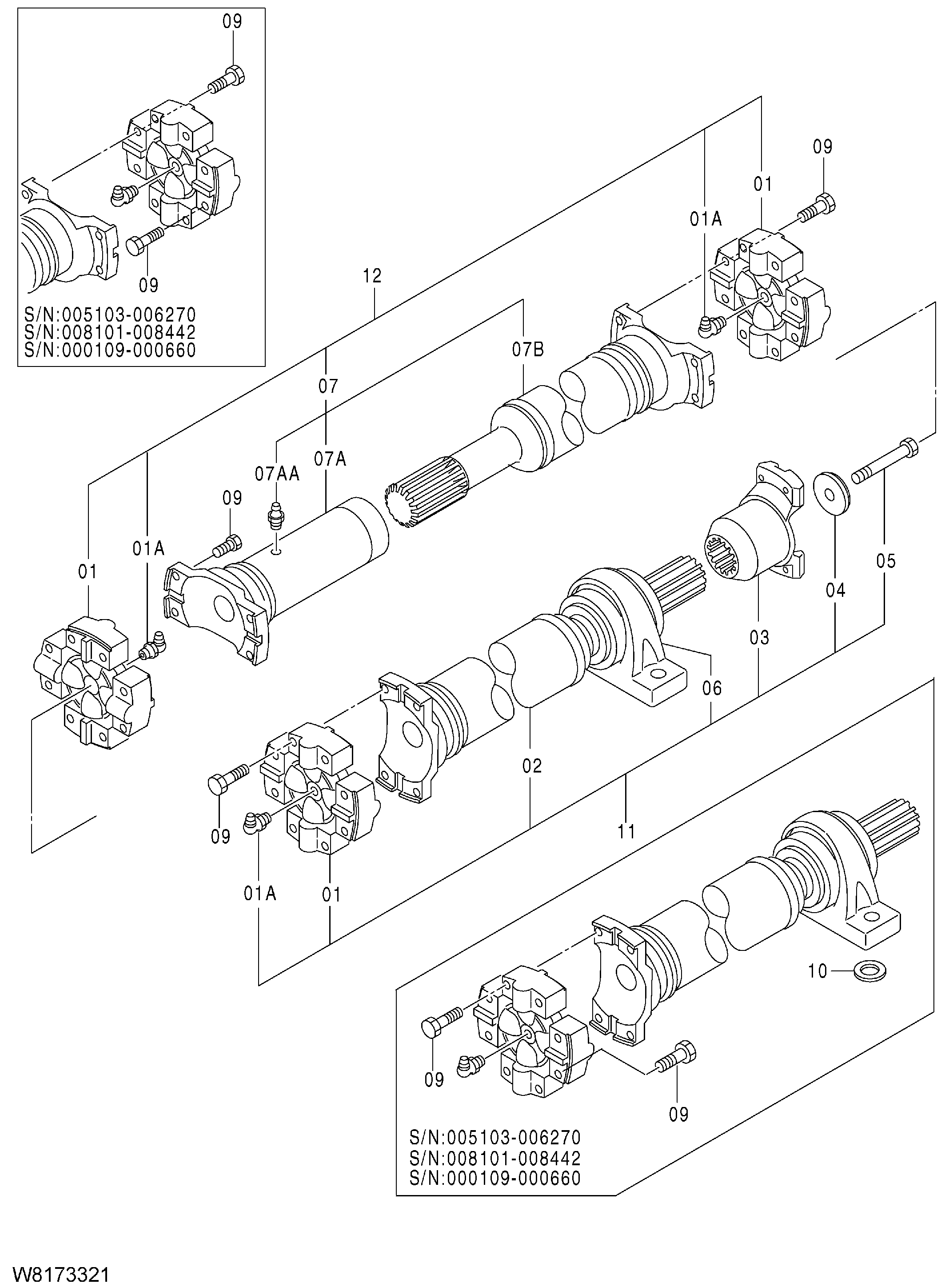 Схема Карданный вал вал(F) HITACHI ZW310-HCMF
