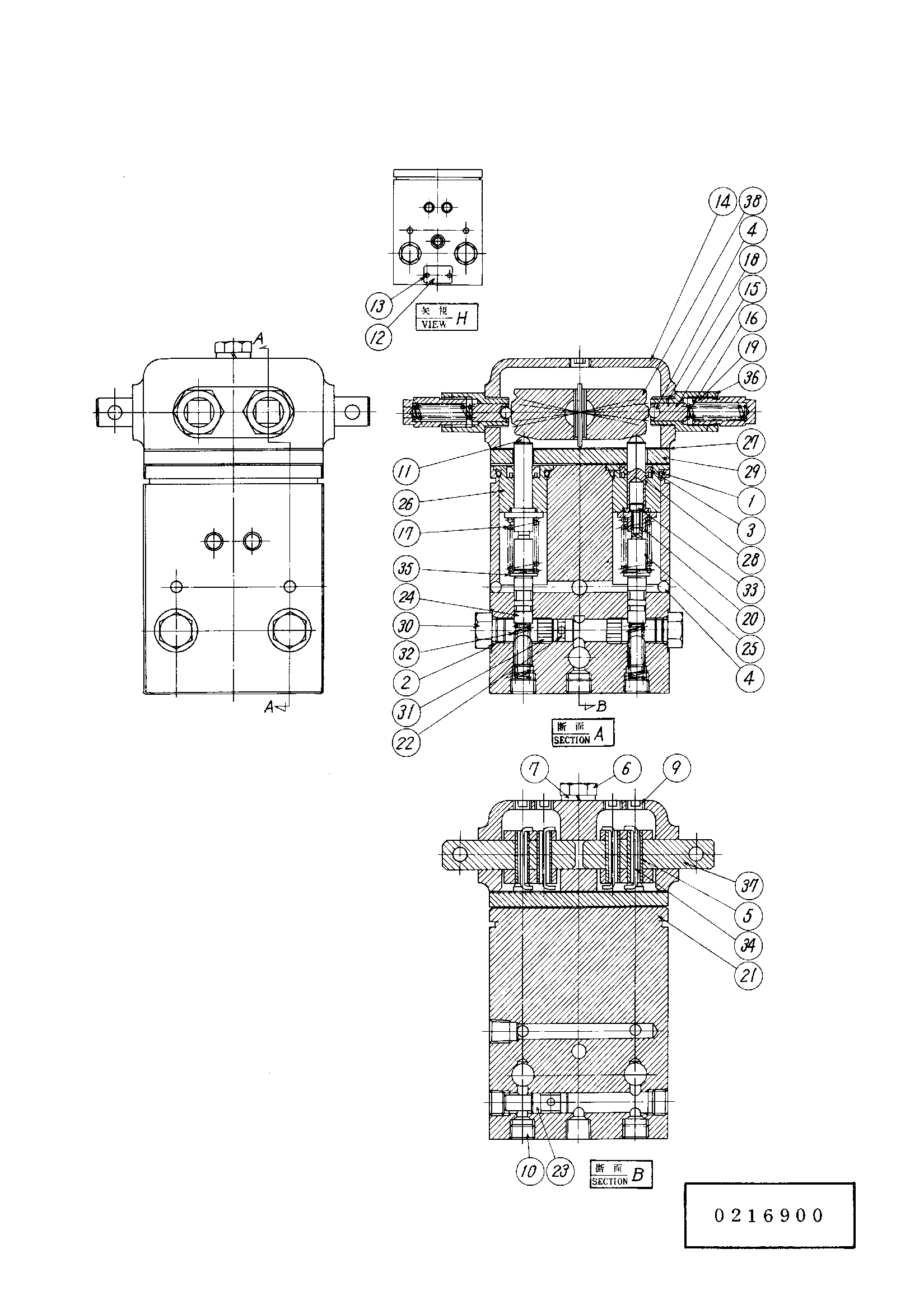 Схема Пилотный клапан HITACHI KH1000