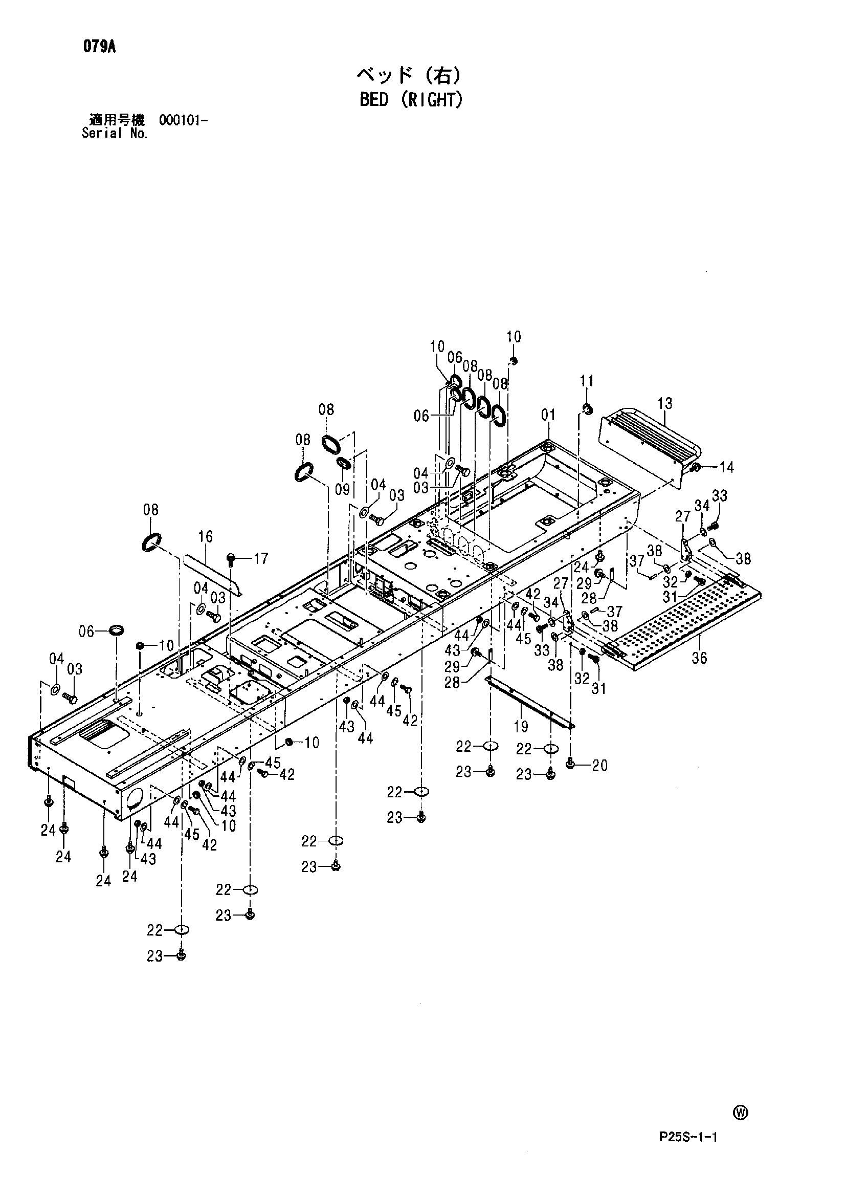 Схема Платформа (правый) HITACHI SCX800-2