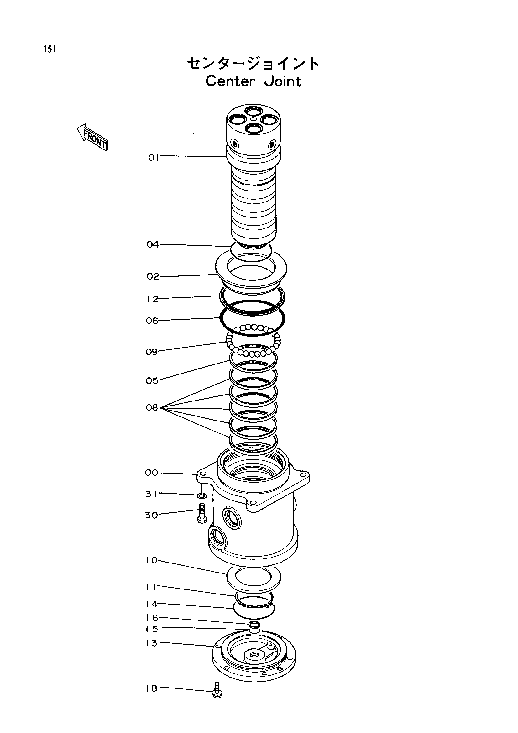 Схема Центральный коллектор HITACHI EX400