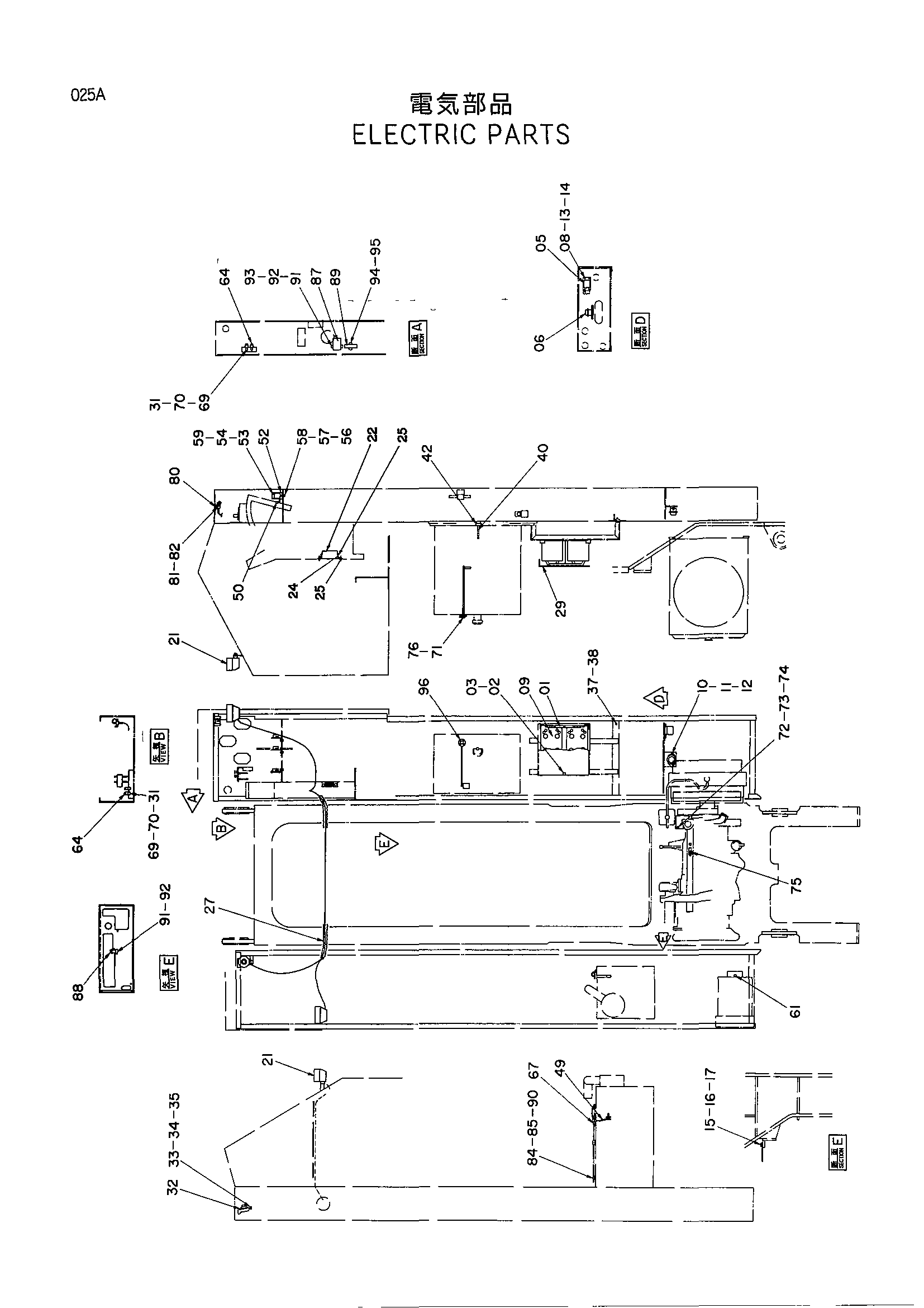 Схема Электрооборудование HITACHI KH500-3
