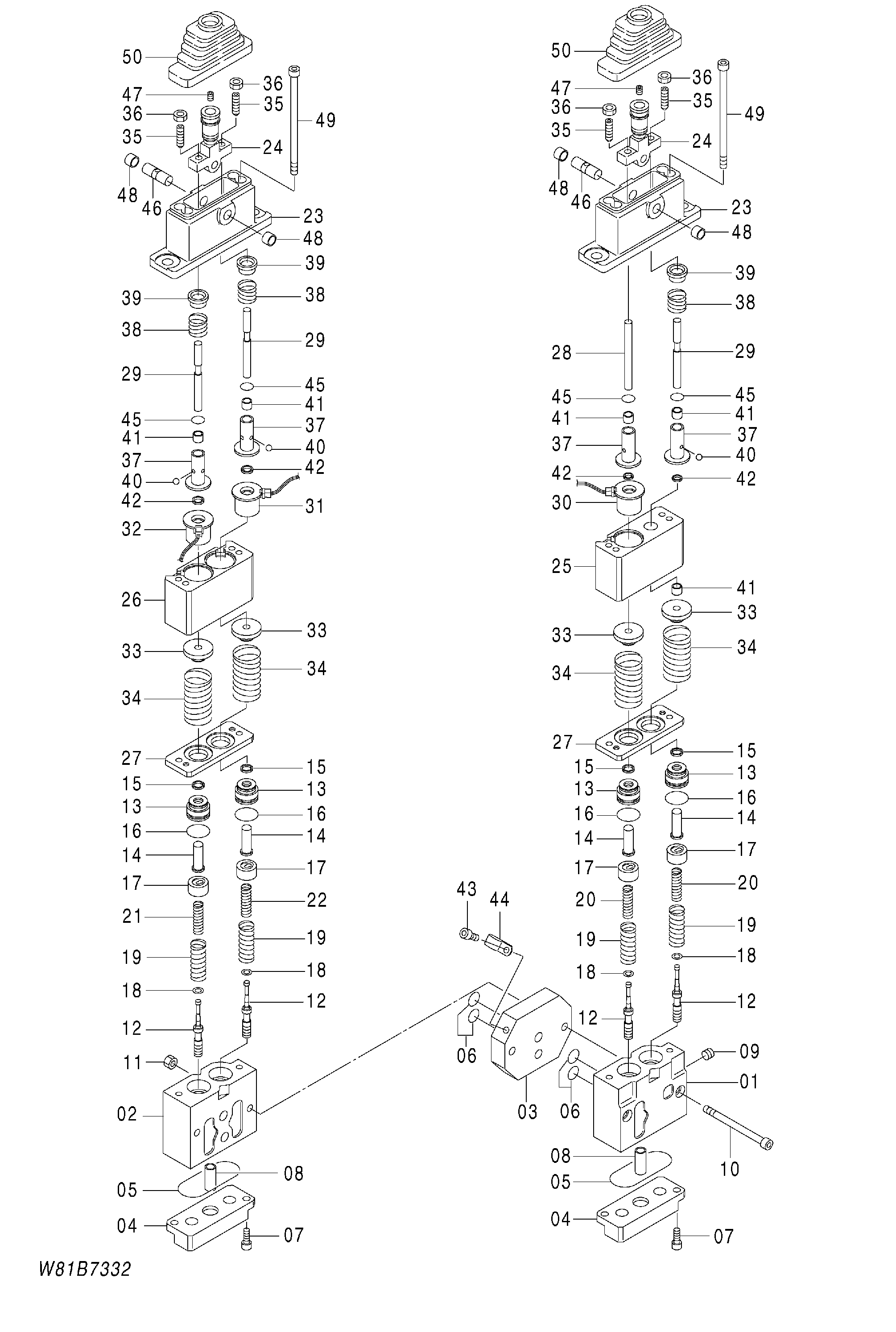 Схема Клапан пилотный (2PL) HITACHI ZW150