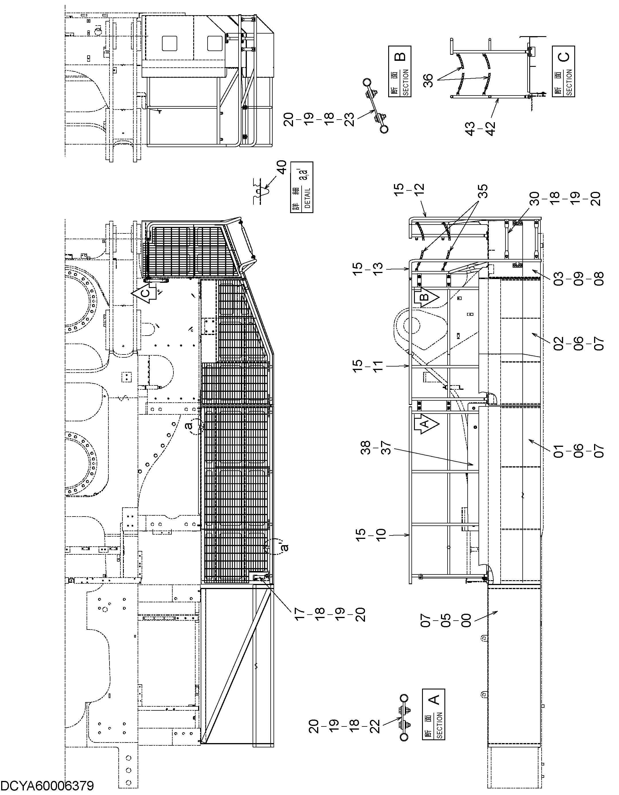 Схема Крыло (правый) HITACHI EX1900-6