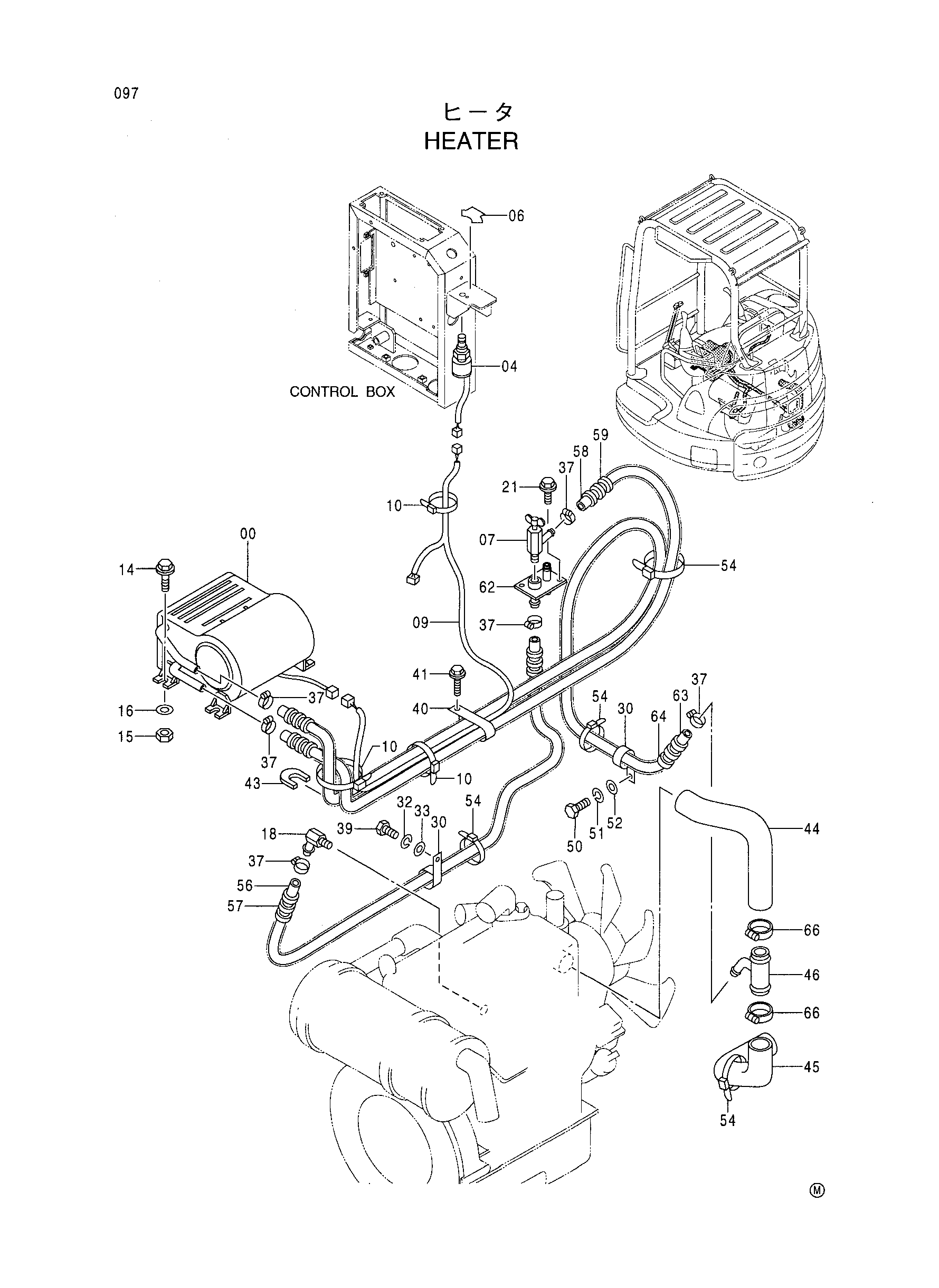 Схема Отопитель HITACHI EX27UNA