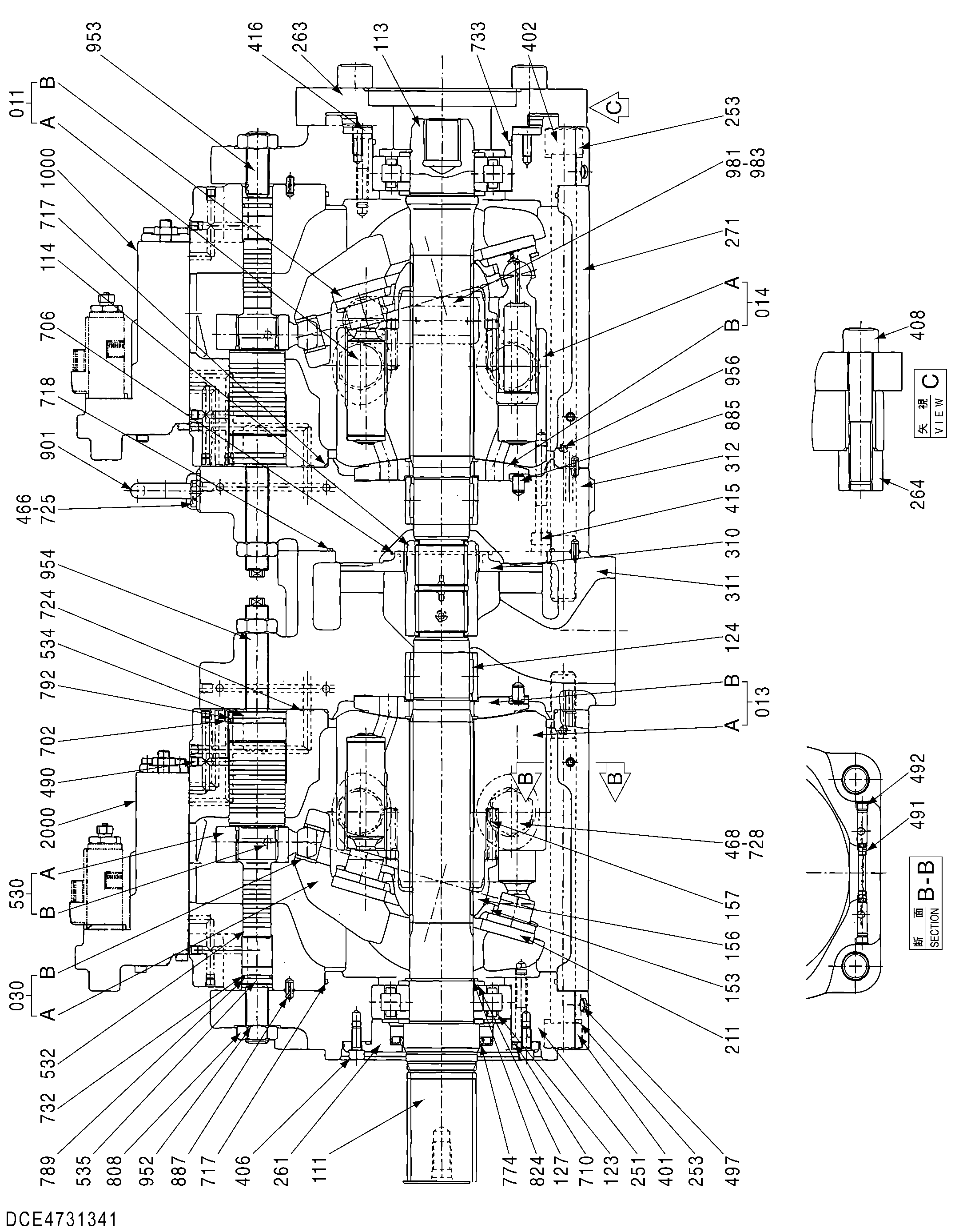 Схема Поршневой насос HITACHI EH5000AC-3-C