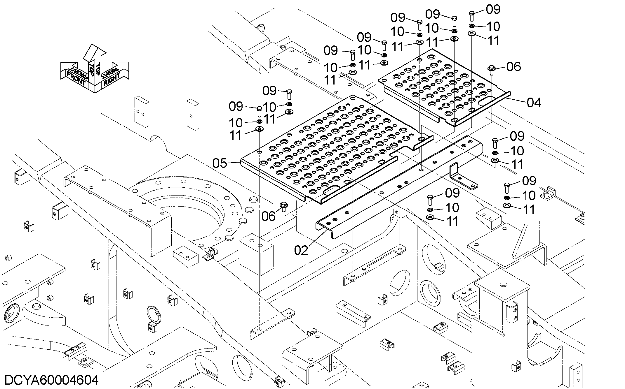 Схема Центральный валк (1) HITACHI ZX870H-5G