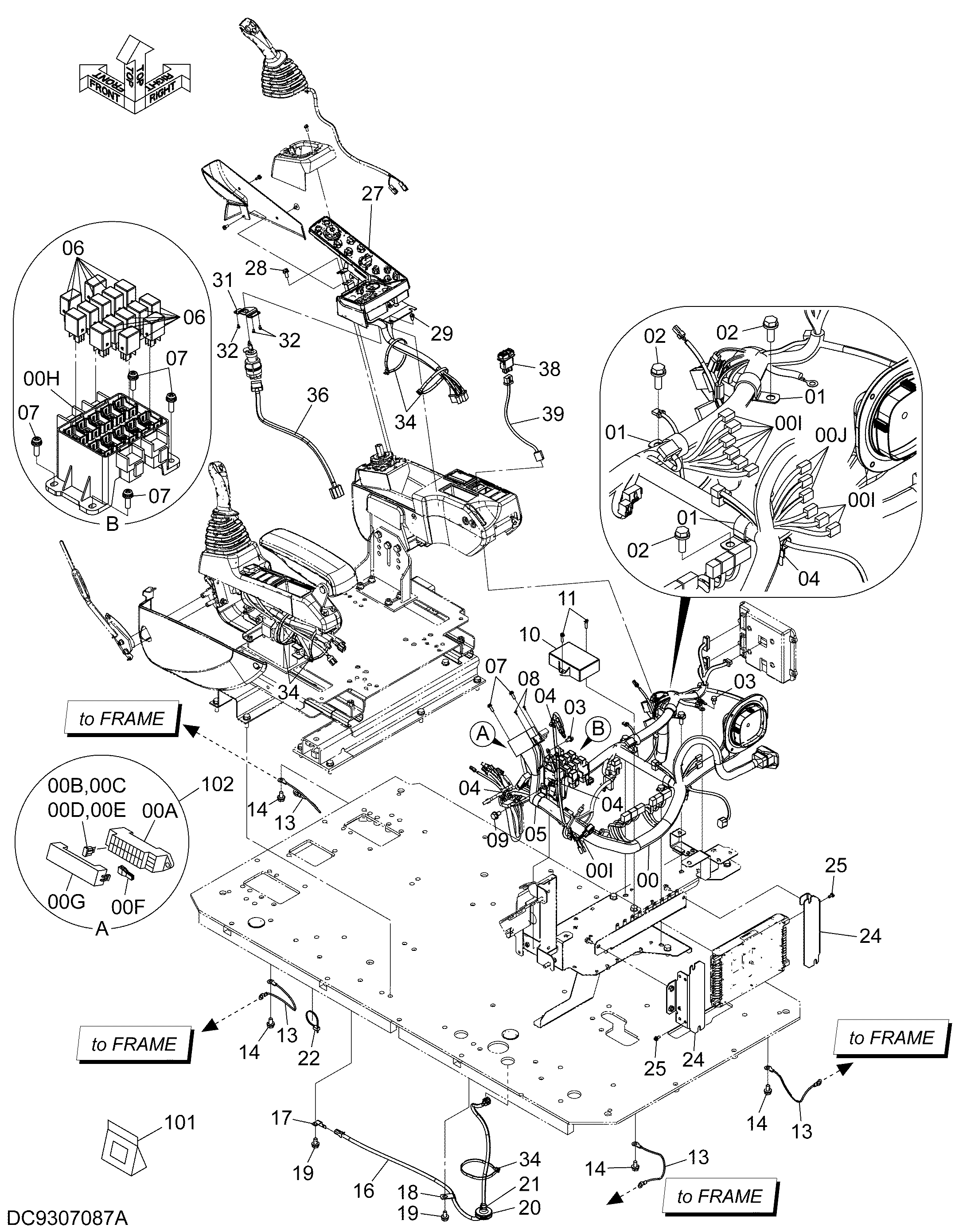 Схема Электрооборудование (5-1) HITACHI ZX350LC-5B