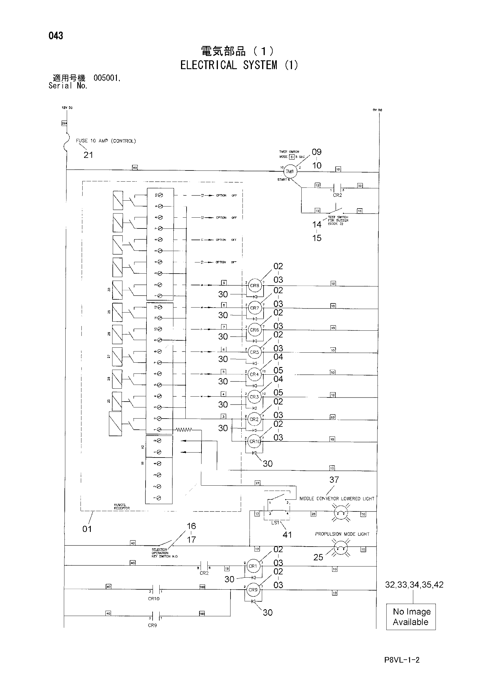 Схема Электрическая система (1) HITACHI FS165T