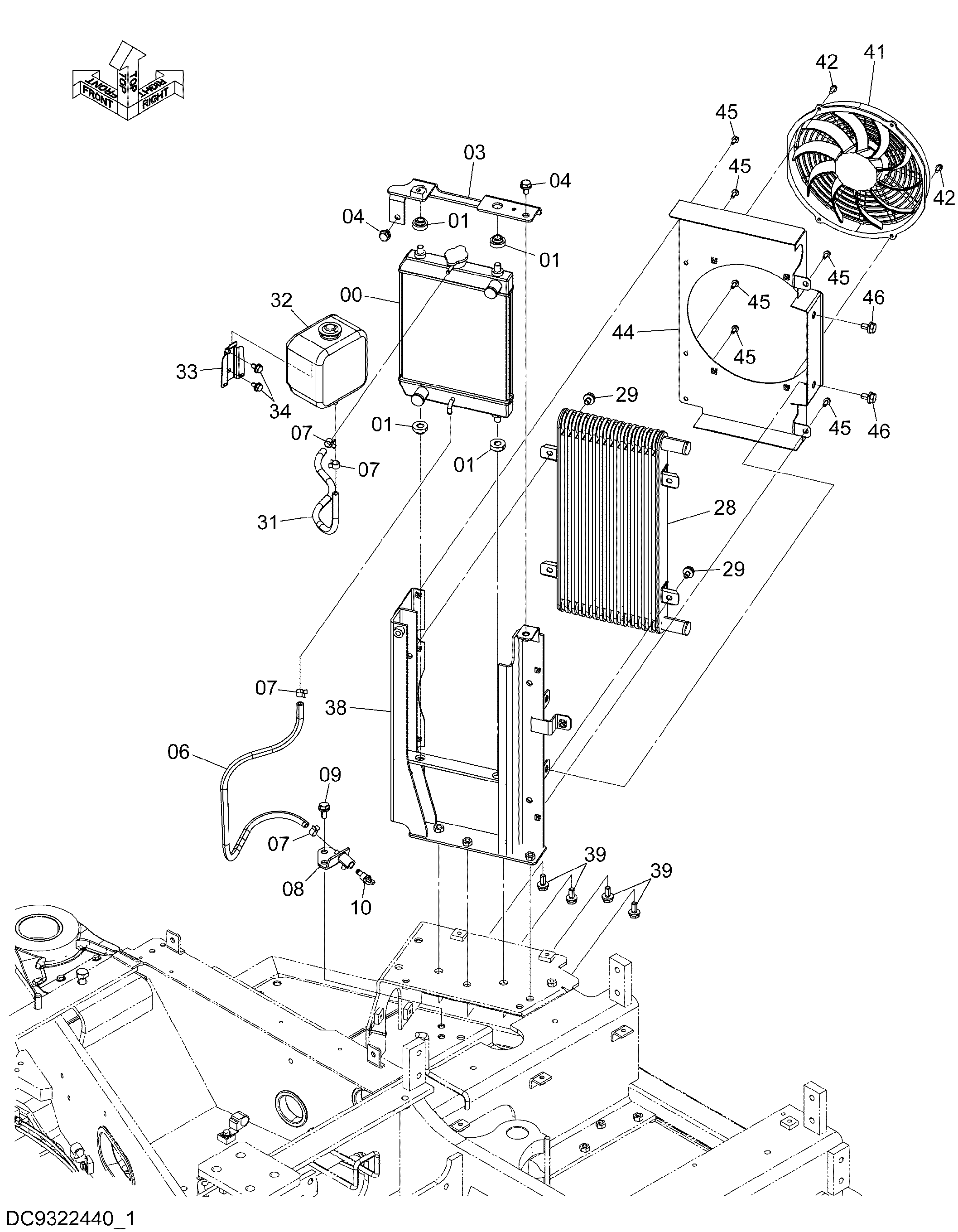 Схема Радиатор (1) HITACHI ZX35B