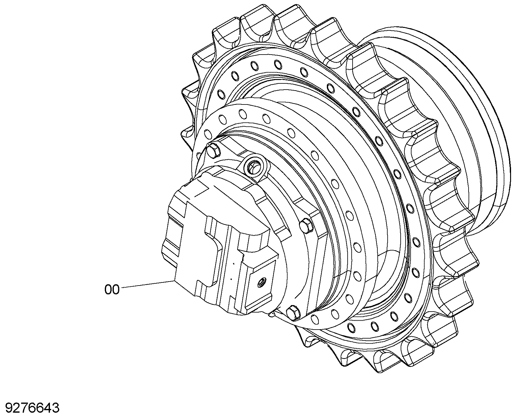 Схема Бортовой редуктор HITACHI ZX400L-5G