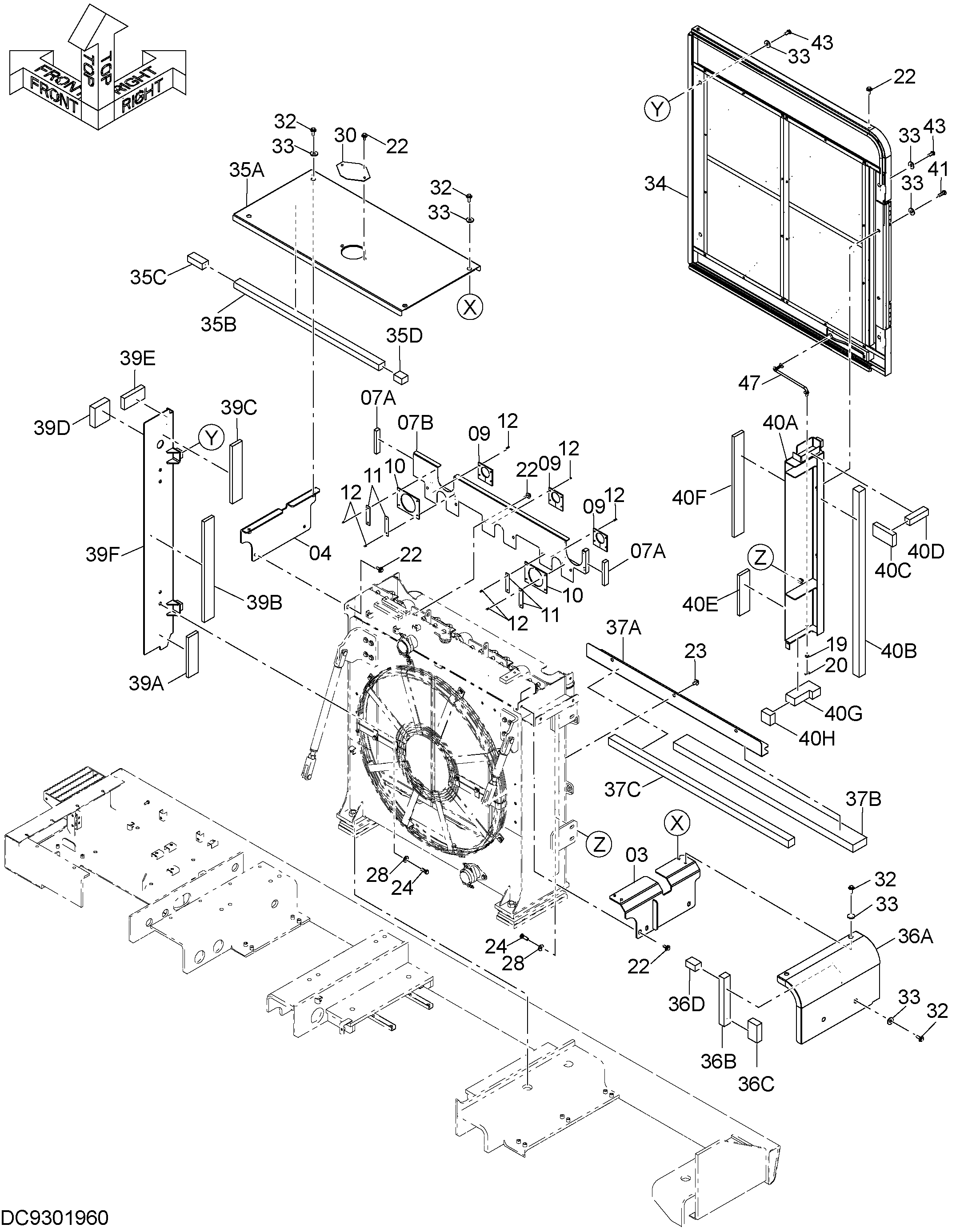 Схема Радиатор крышка HITACHI ZX870H-5G
