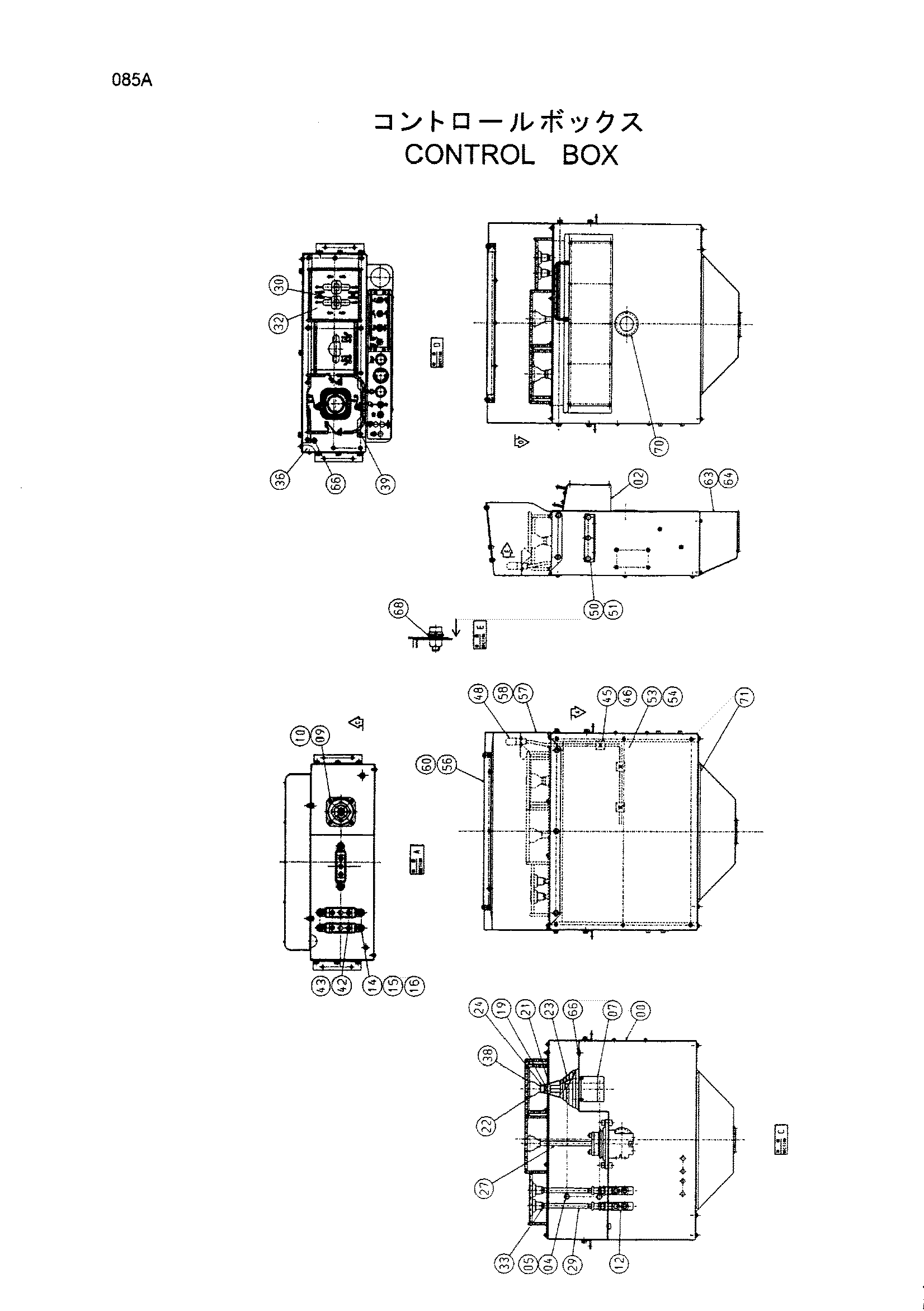 Схема Управление короб HITACHI HX140B