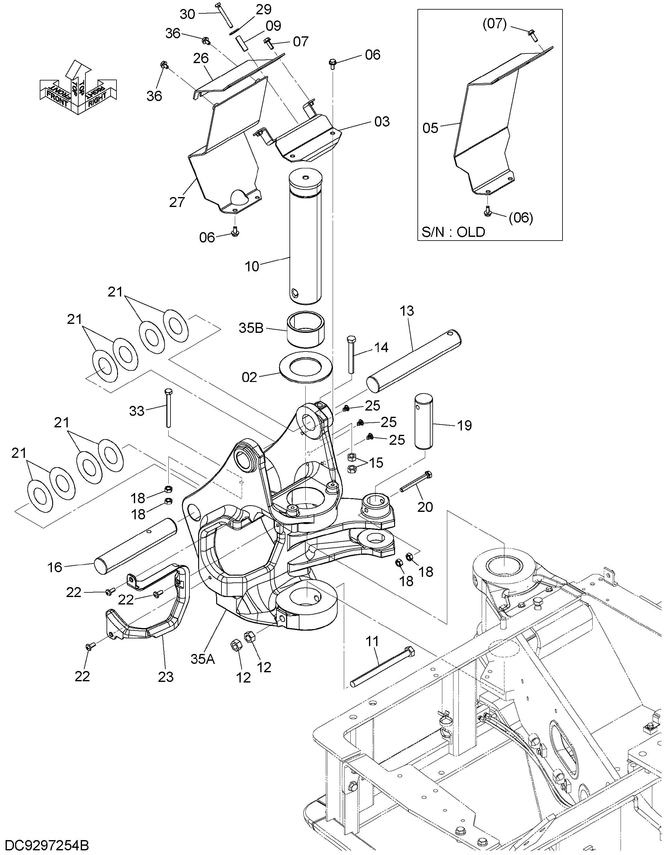 Схема Поворотная колонна HITACHI ZX35B
