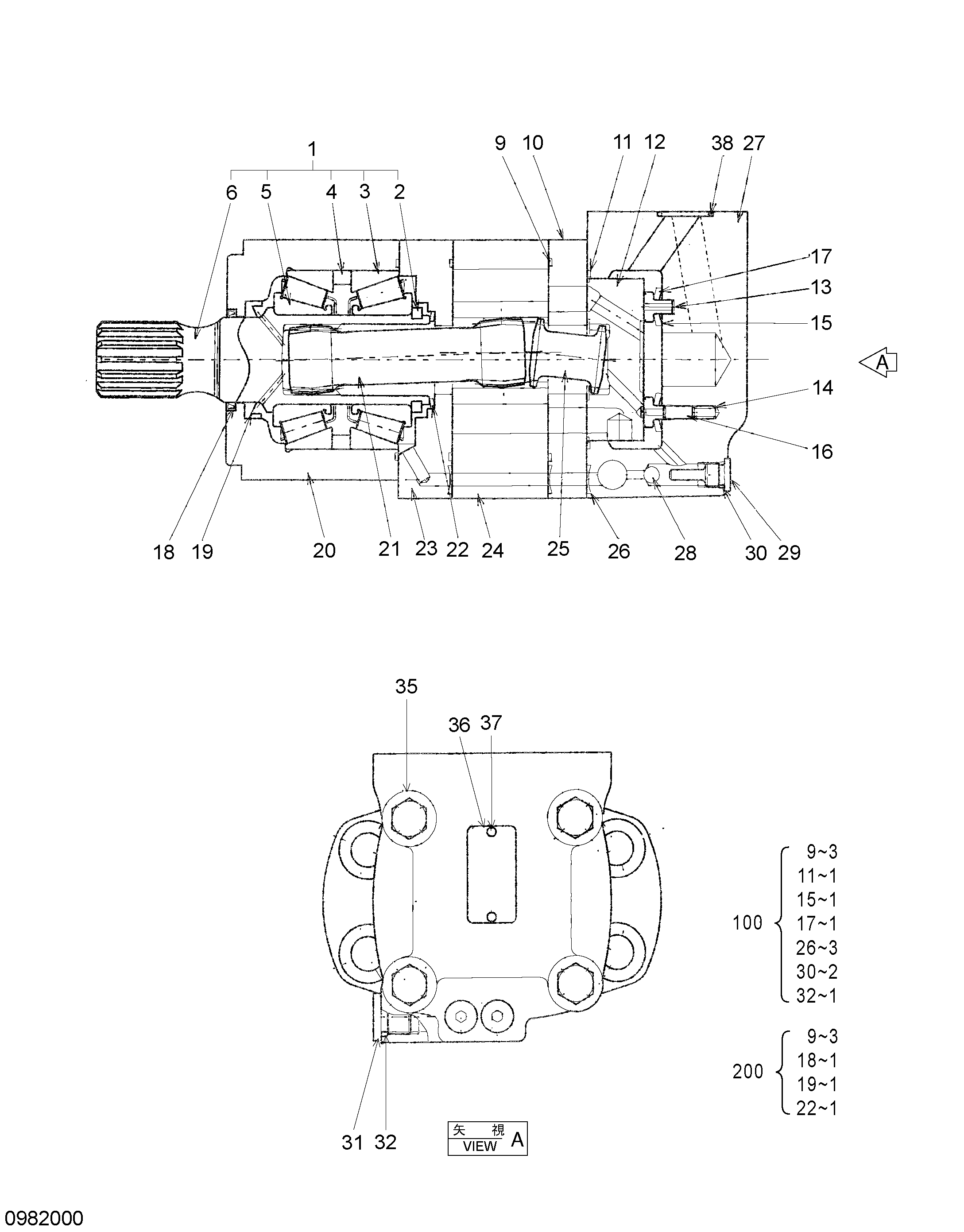Схема Гидромотор HITACHI ZX120-3