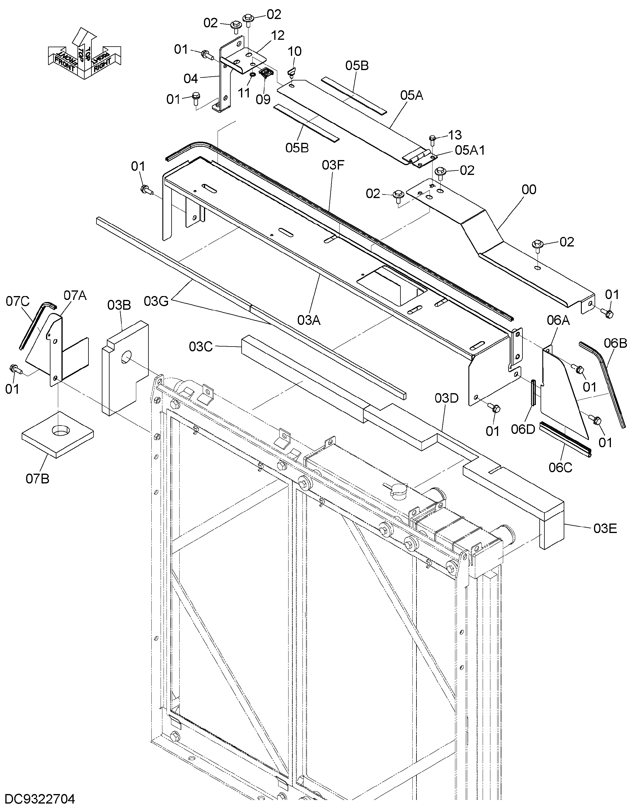 Схема Радиатор крышка HITACHI ZX350H-5G