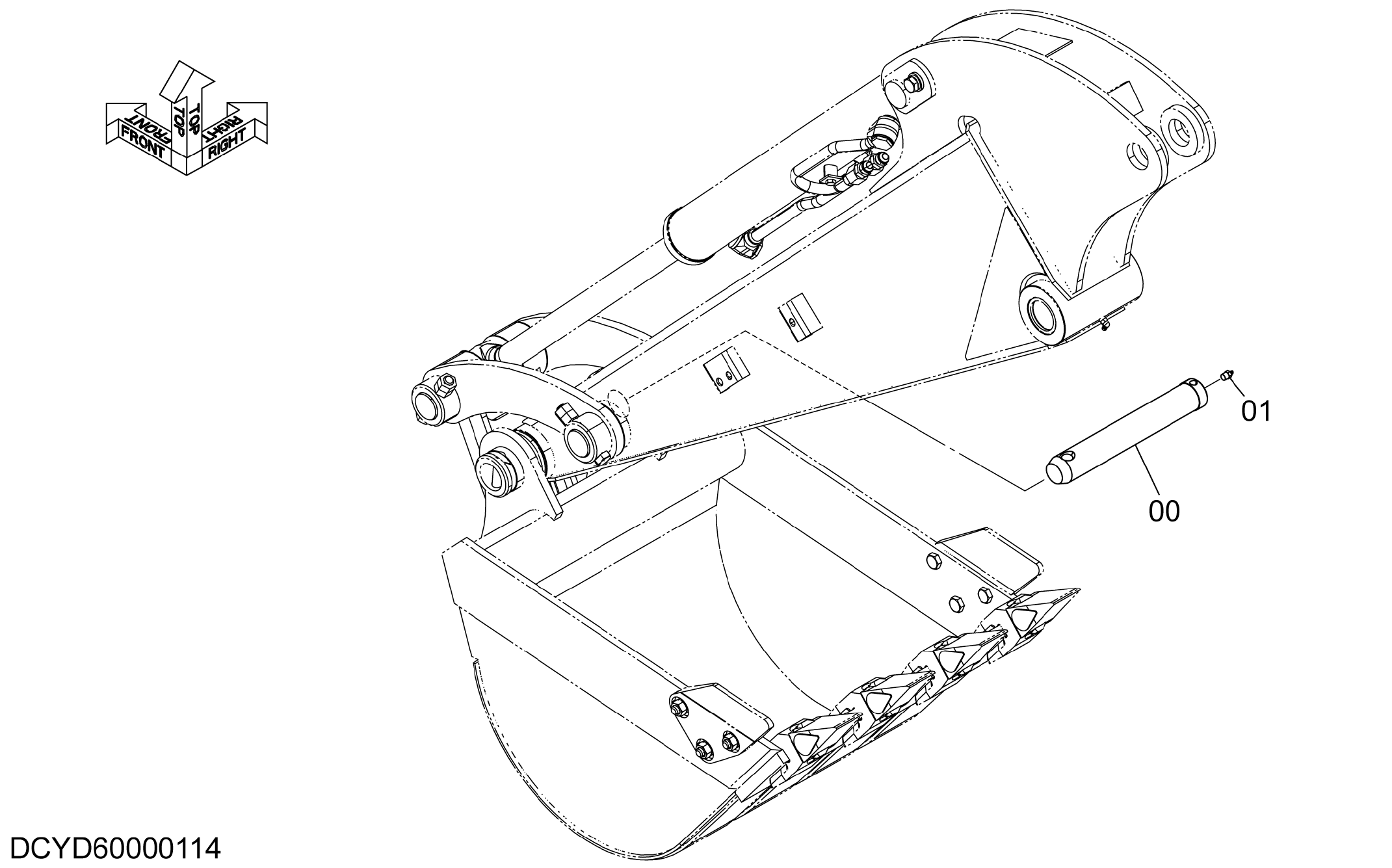 Схема Палец HITACHI ZX50U-5A