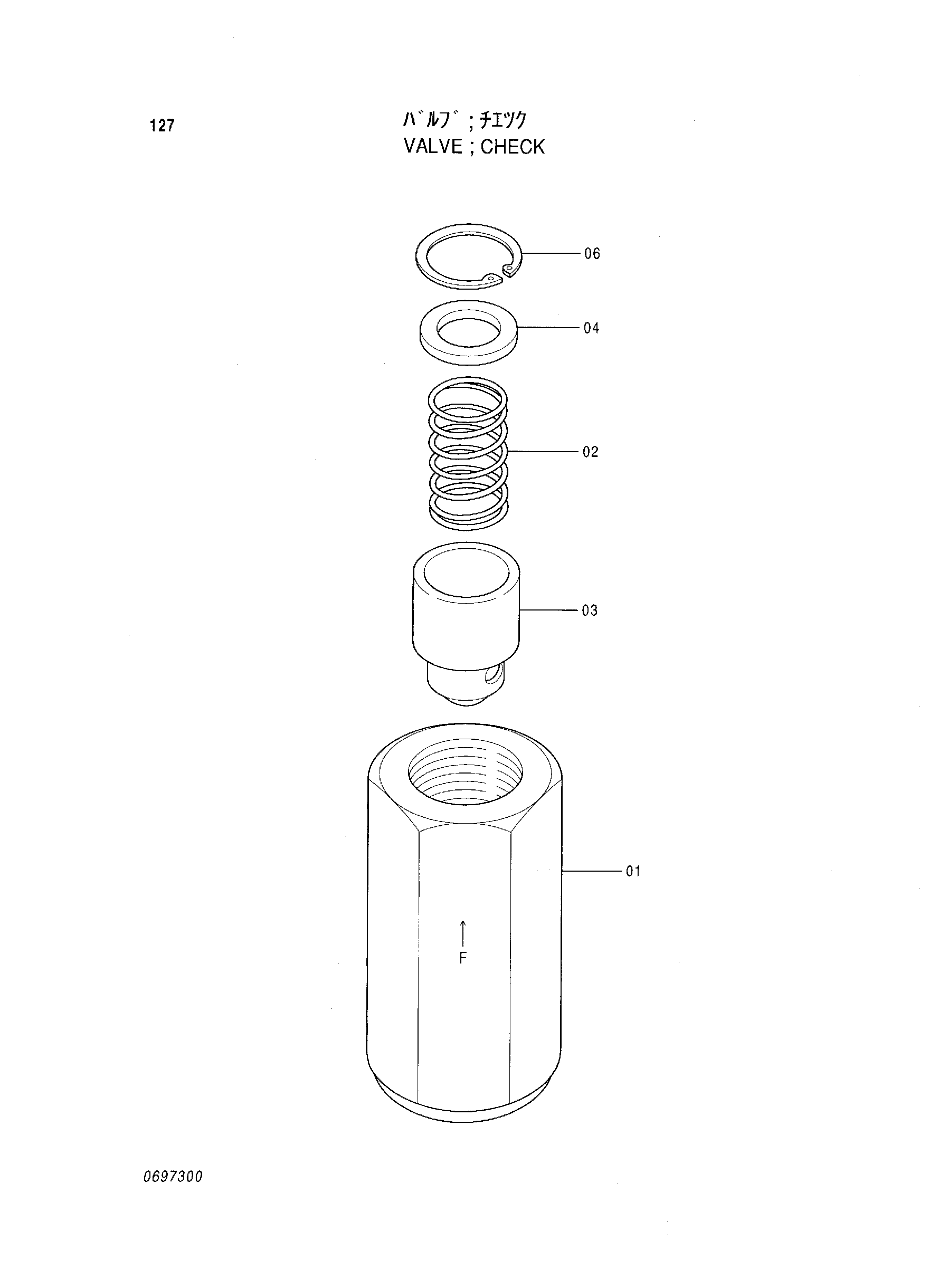 Схема Обратный клапан HITACHI CX700