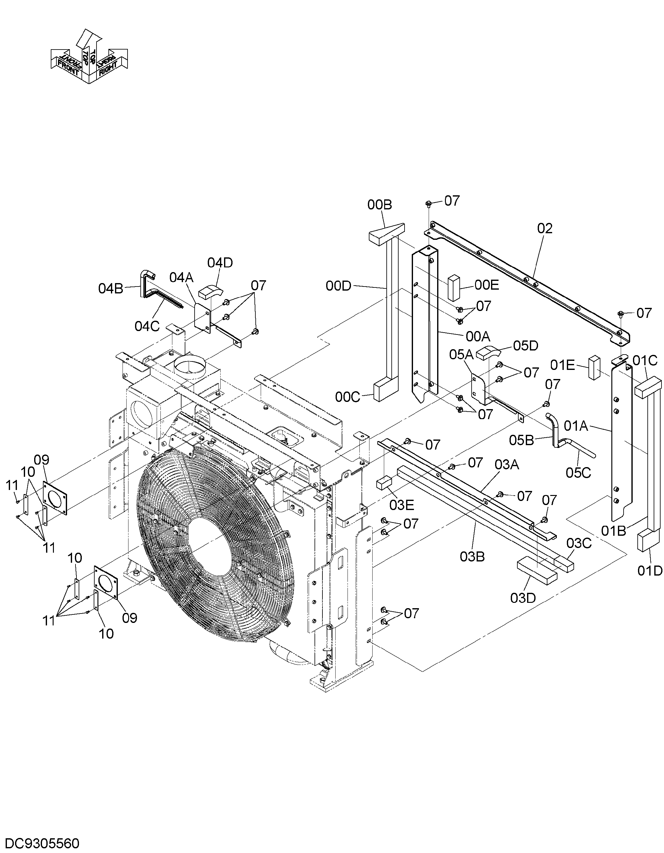 Схема Анти киркулатион крышка HITACHI ZX470LC-5B