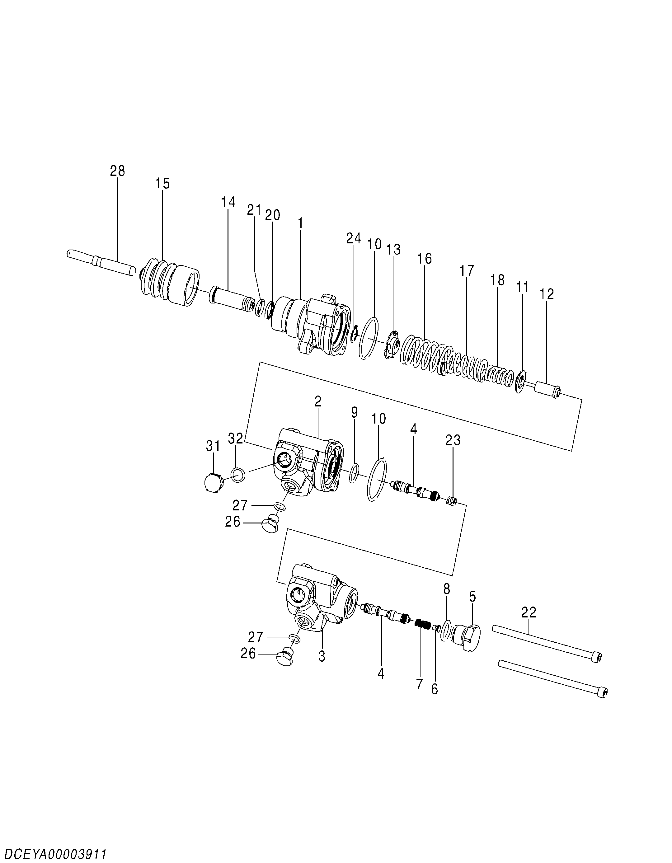 Схема Тормозной клапан HITACHI ZW250-5B