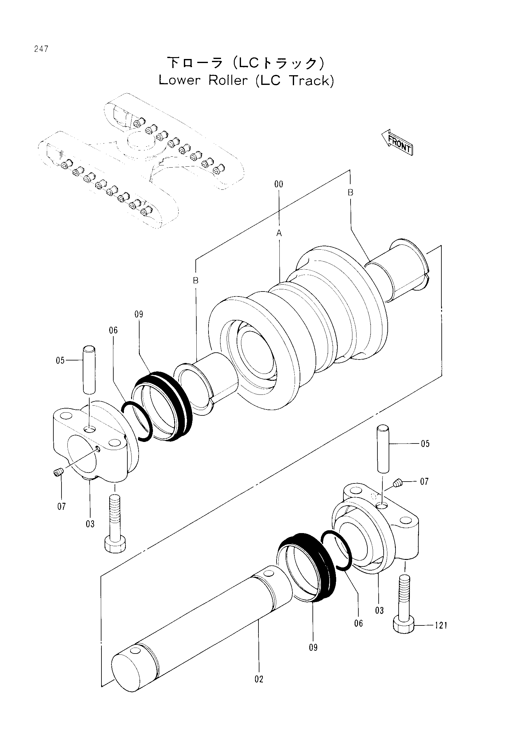 Схема Опорный каток <LC гусеница> HITACHI EX200-2