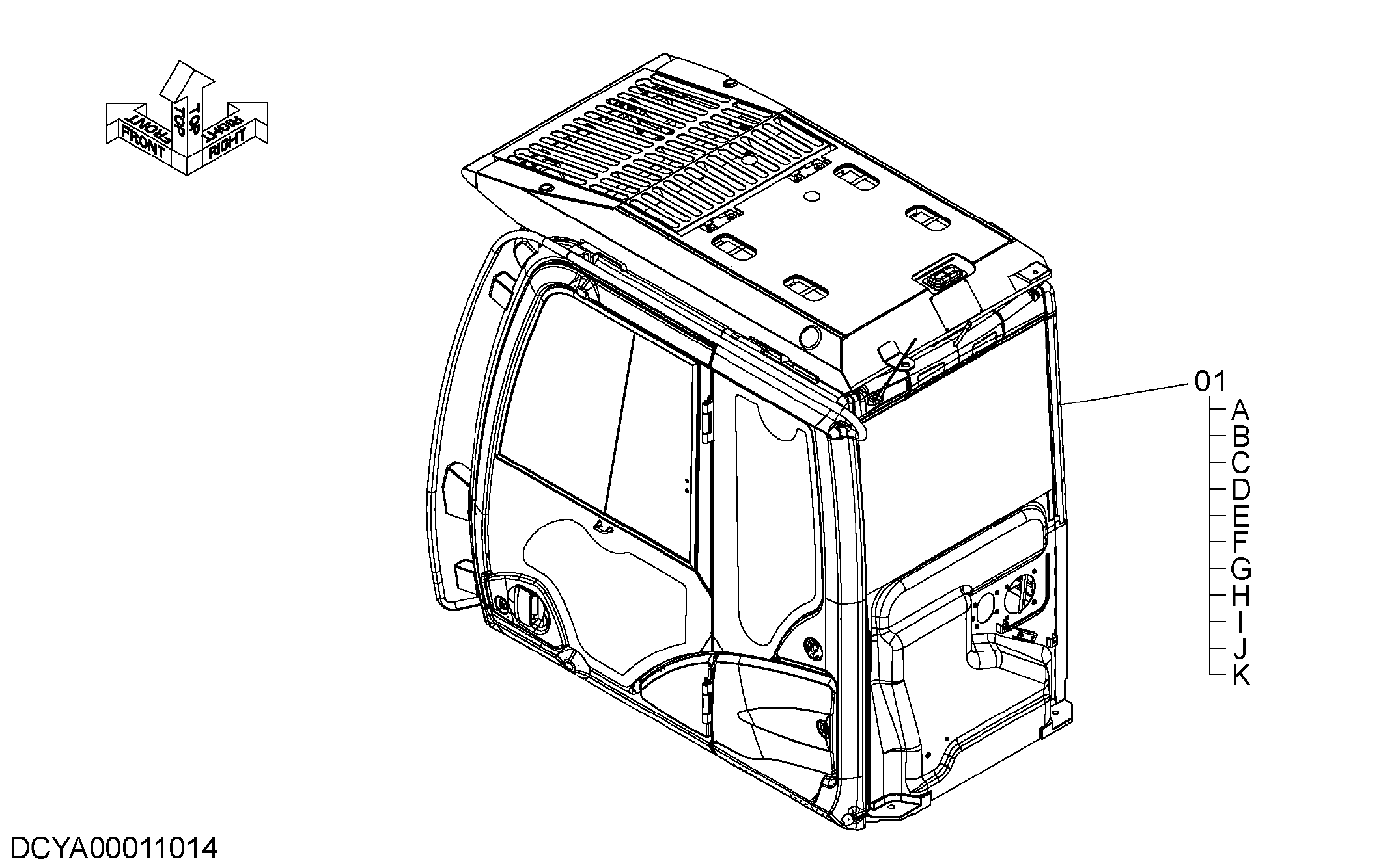 Схема HD кабина (сателлите коммуникатионс) HITACHI ZX470LCR-5G