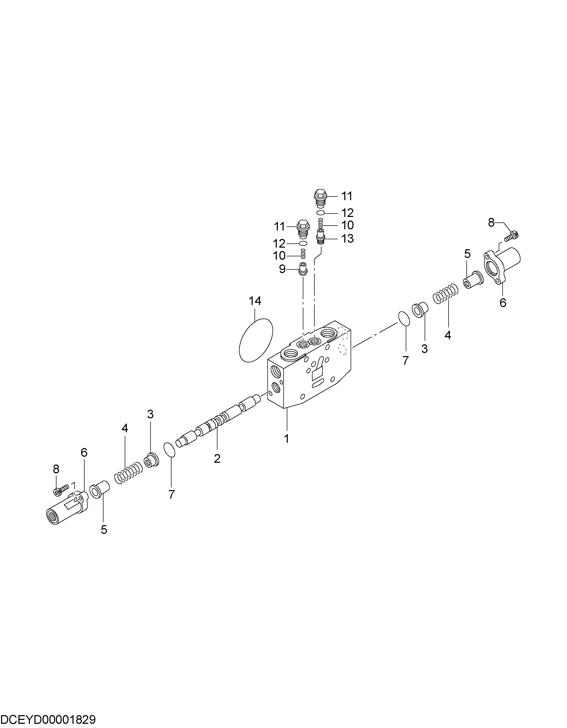 Схема Секция (резервный: 1) HITACHI ZX35U-3