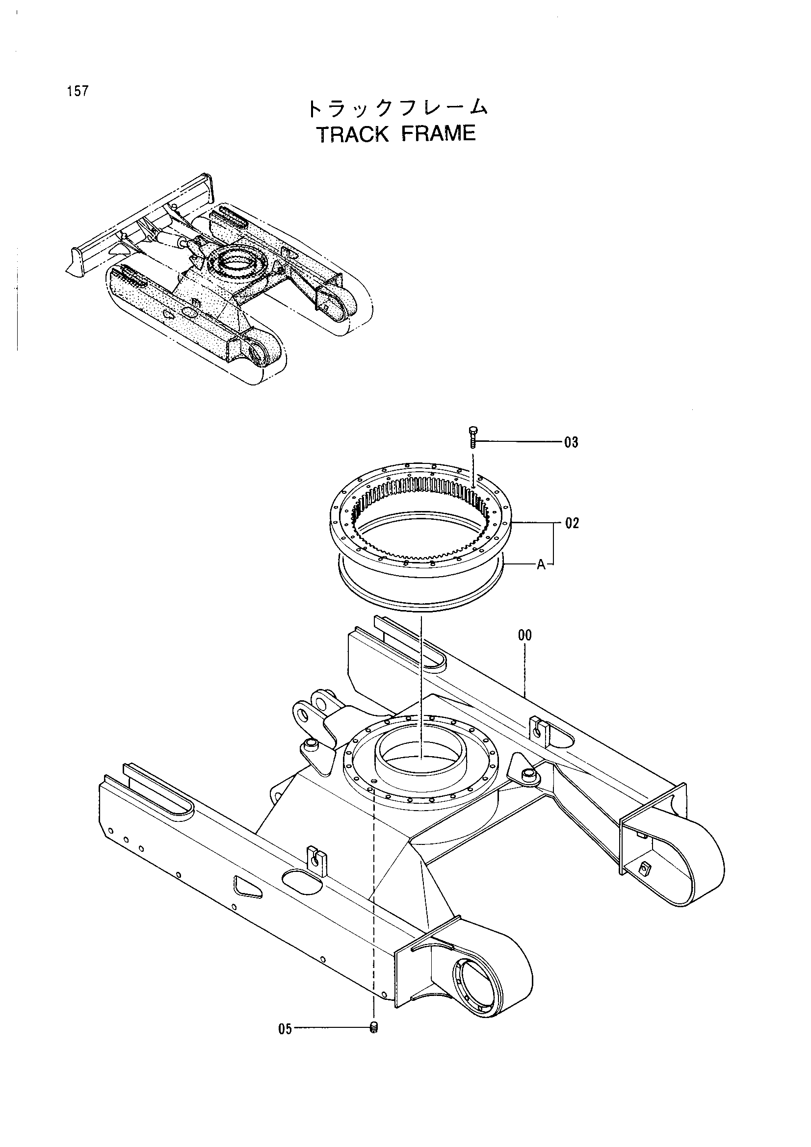 Схема Гусеничная рама HITACHI EX40UR-2