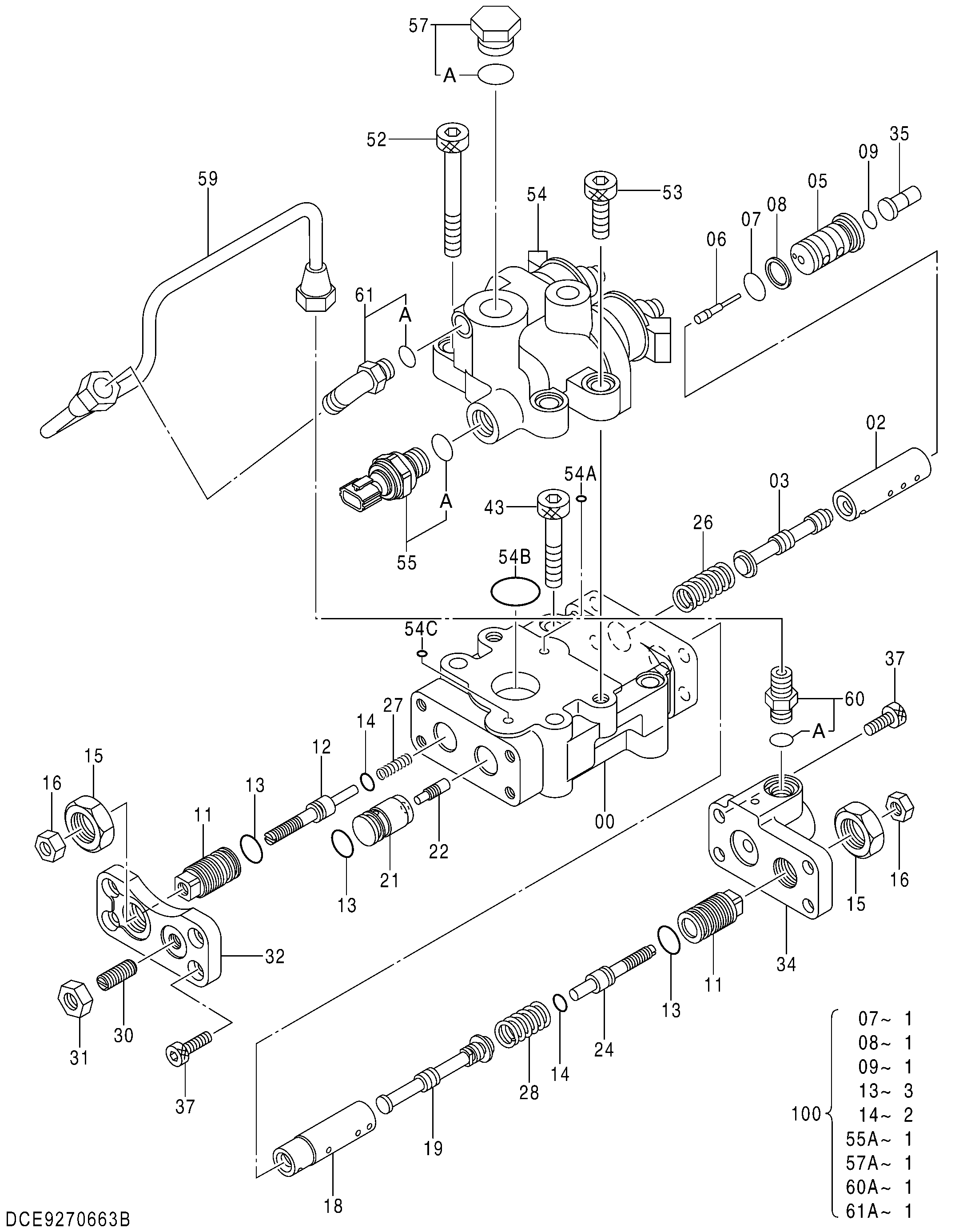 Схема Насос регулятор (2) HITACHI ZX145W-3-AMS