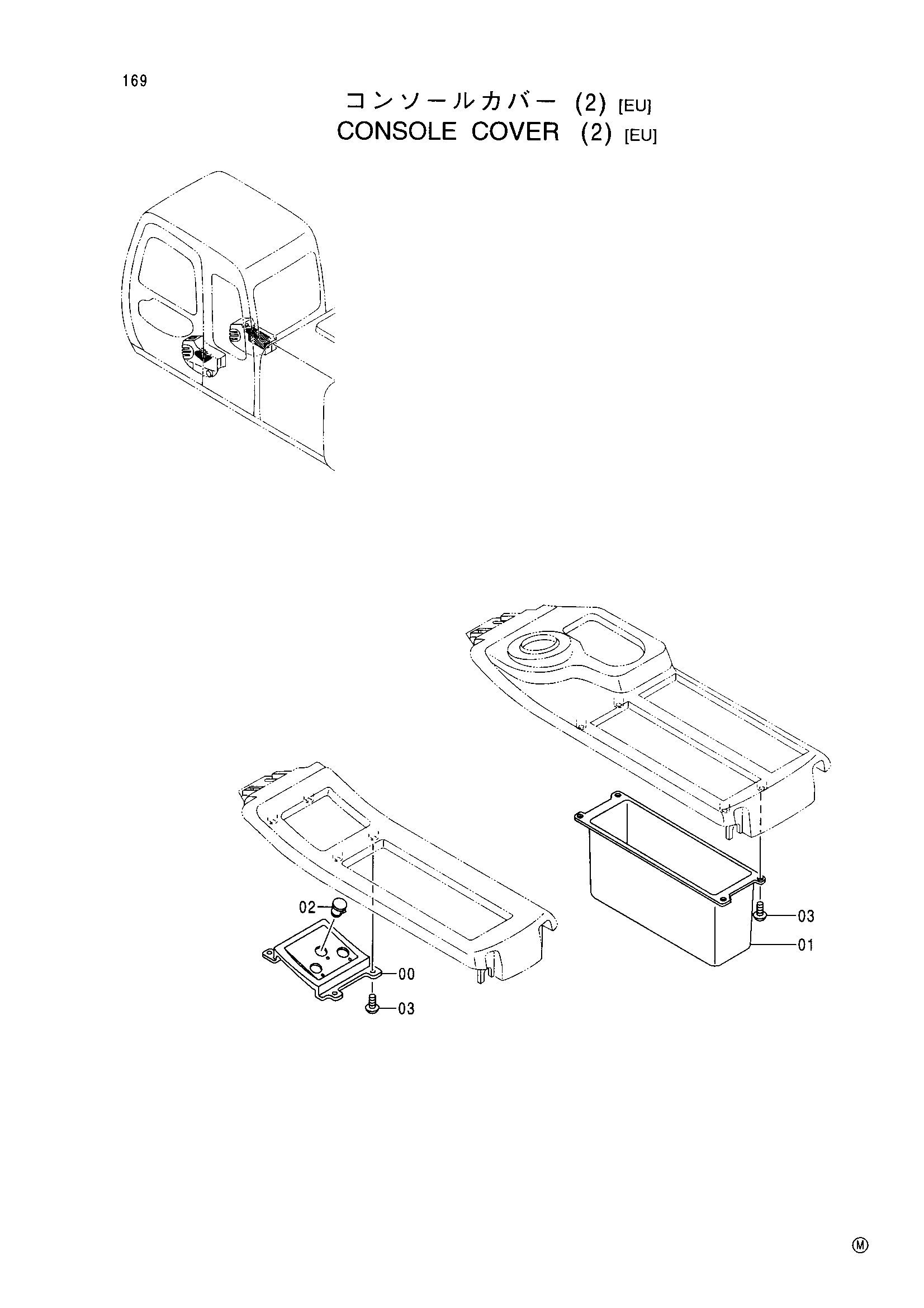 Схема Консоль крышка (2)[EU] HITACHI EX225USR(LC)