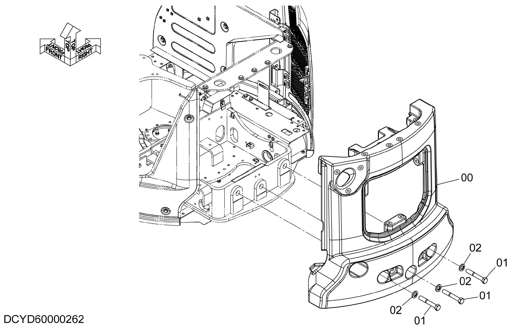 Схема Противовес HITACHI ZX35U-5A