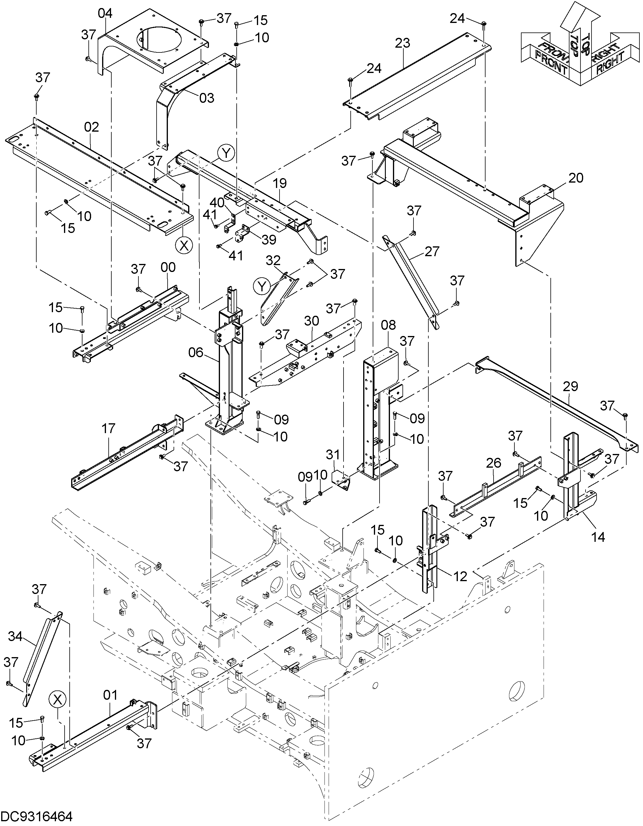 Схема Рама крышка HITACHI ZX870LC-5B