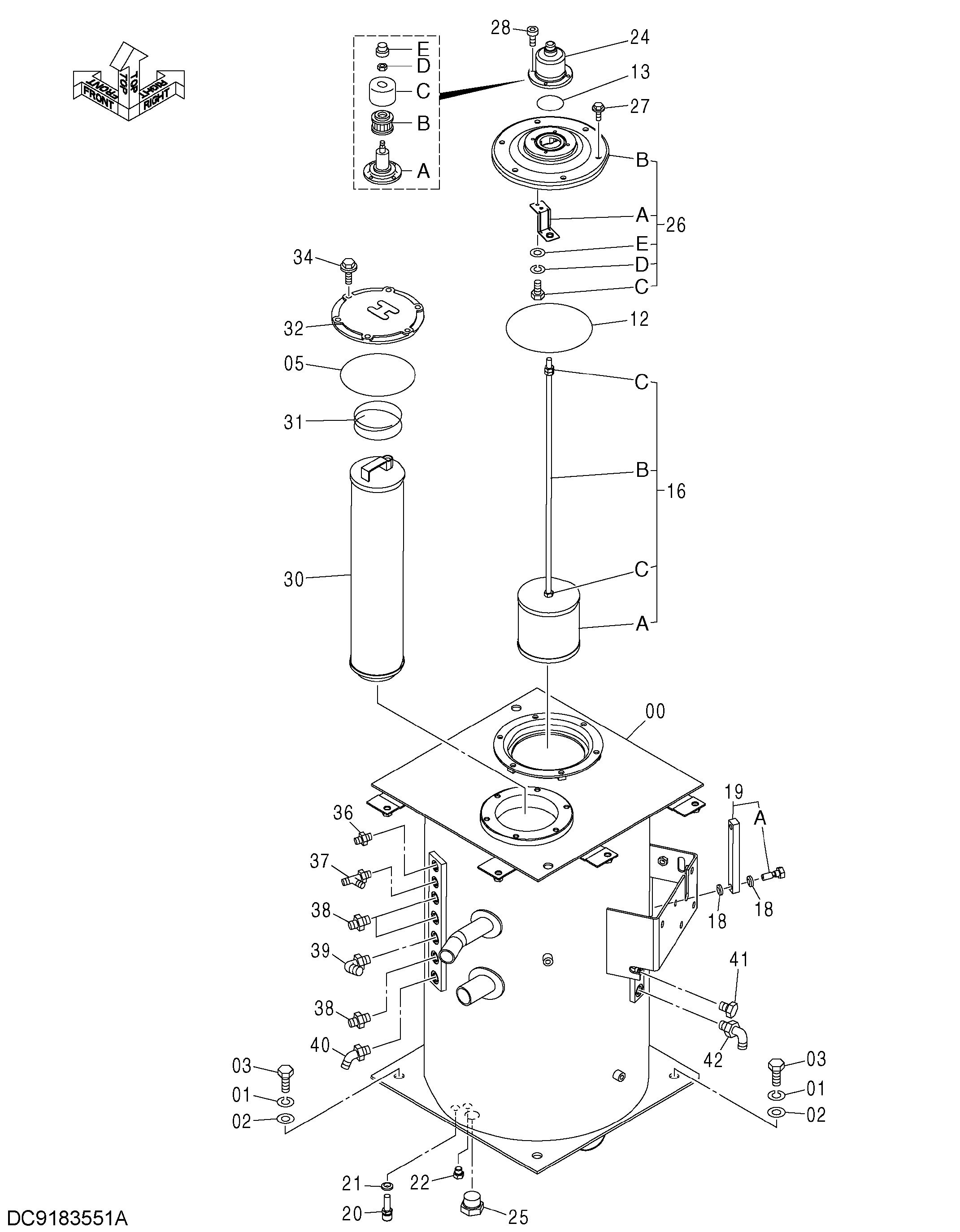 Схема Гидробак <120, E, 130, H> HITACHI ZX130H