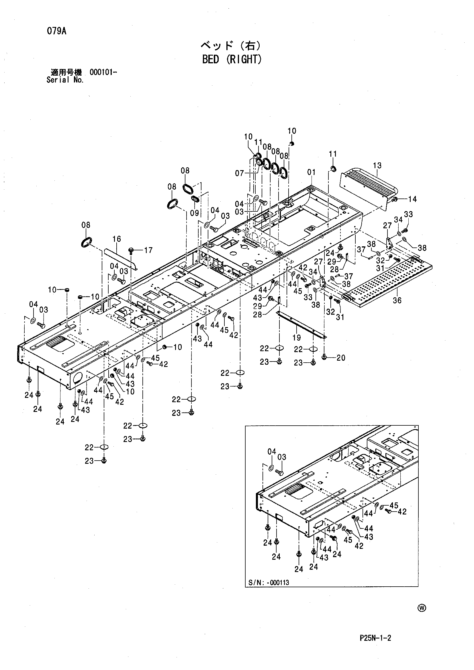 Схема Платформа (правый) HITACHI SCX900-2