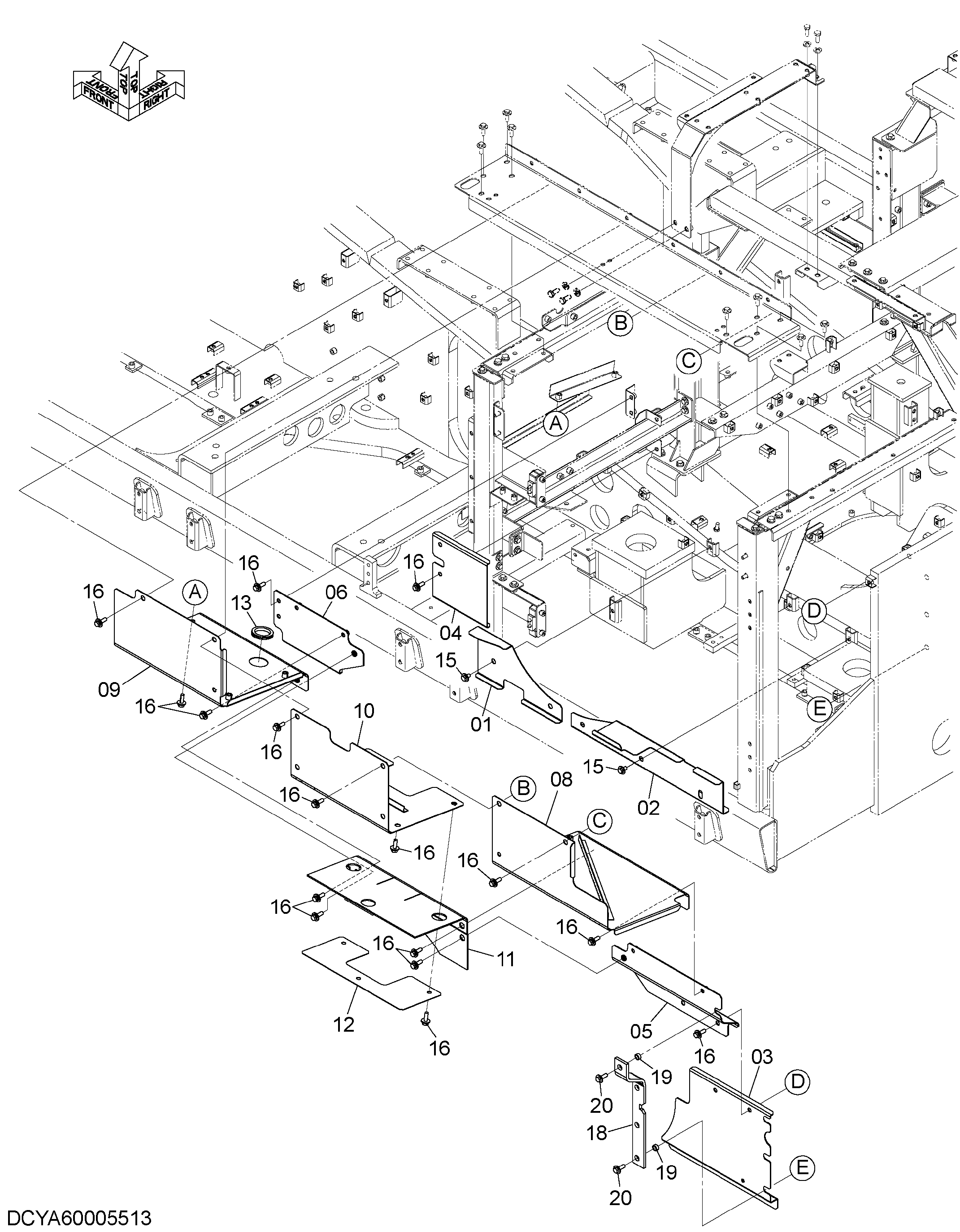 Схема Подогрев щиток HITACHI ZX870LCR-5G