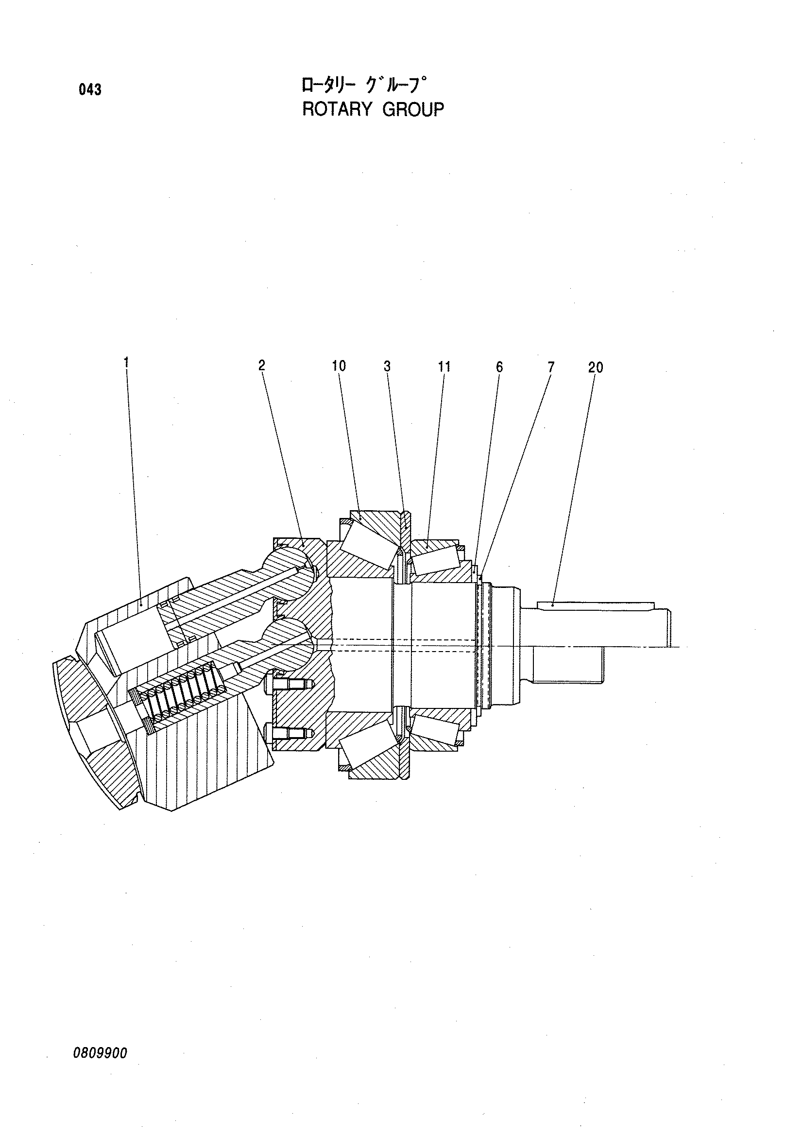 Схема Поворотный группа HITACHI MX6515B