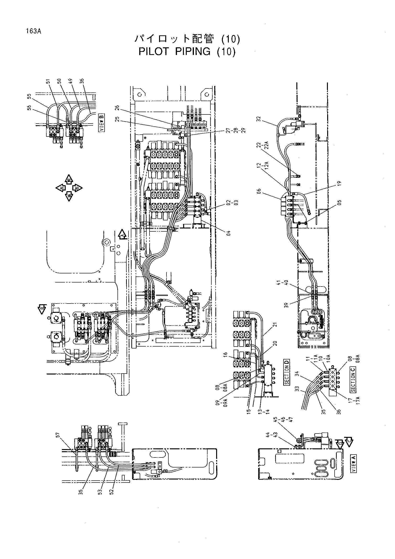 Схема Пилотные гидролинии (10) HITACHI MX5015