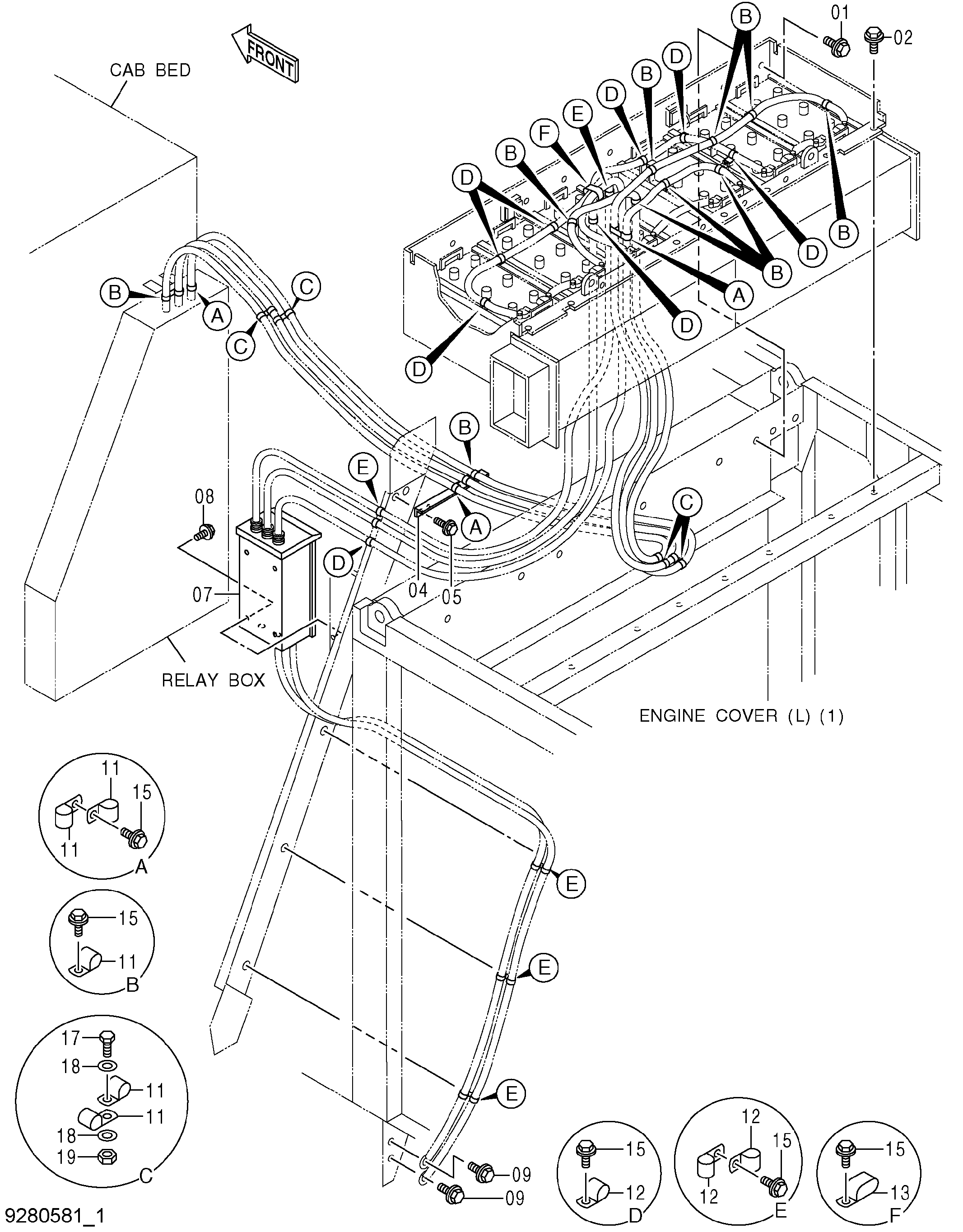 Схема Аккумулятор группа HITACHI EX5600-6BH