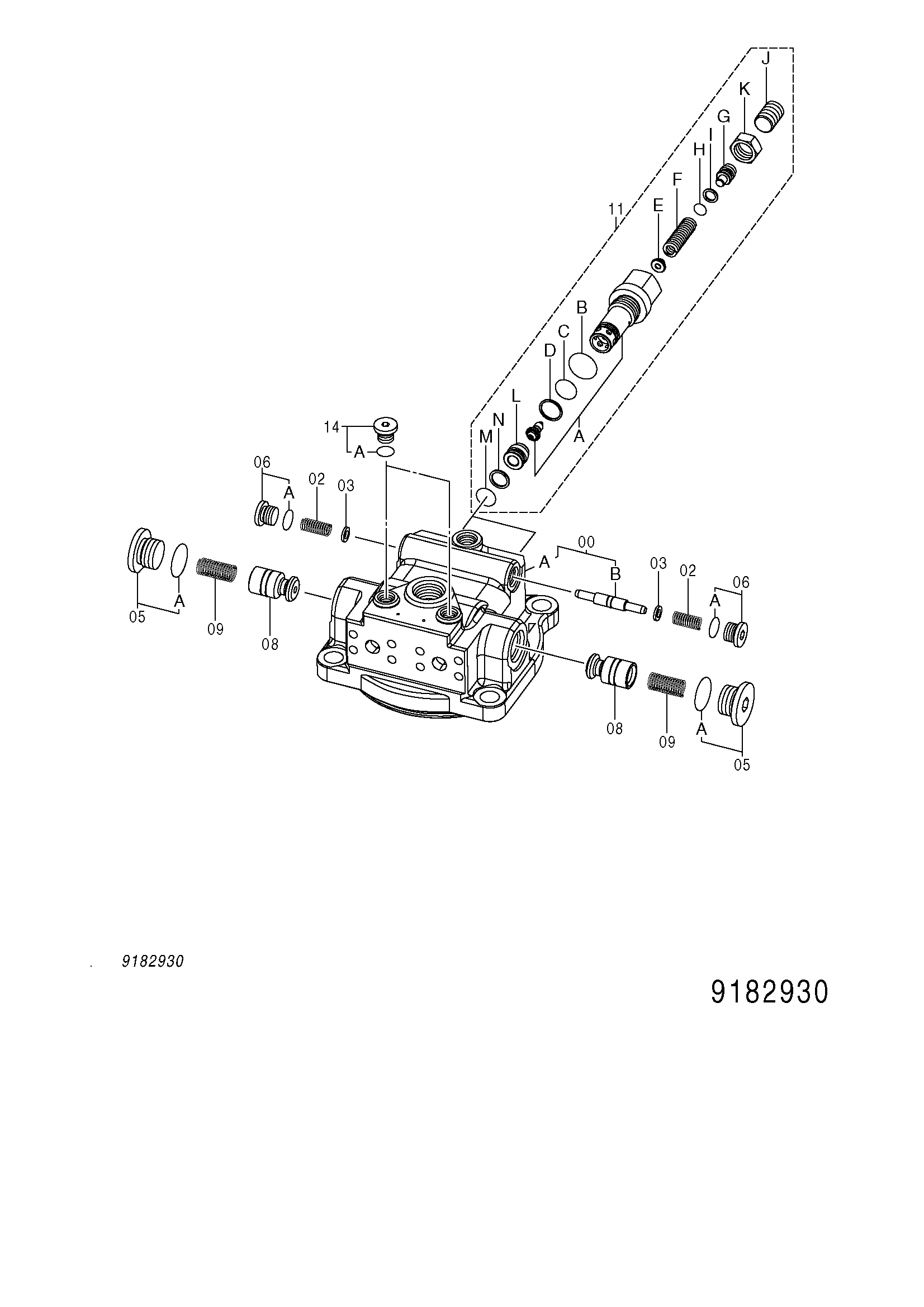 Схема Тормозной клапан HITACHI ZX125US-E