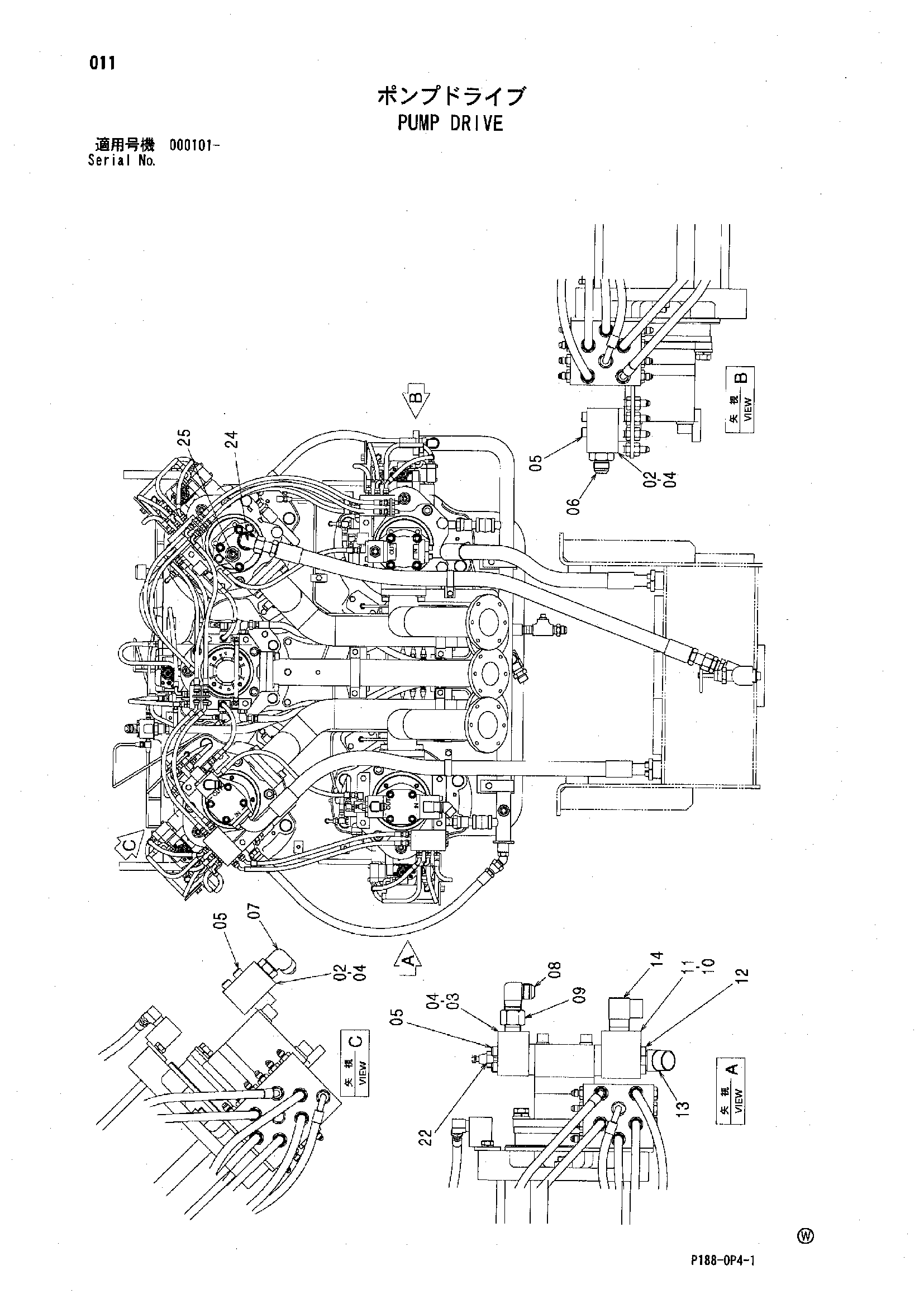 Схема Насос привод HITACHI EX3600-5