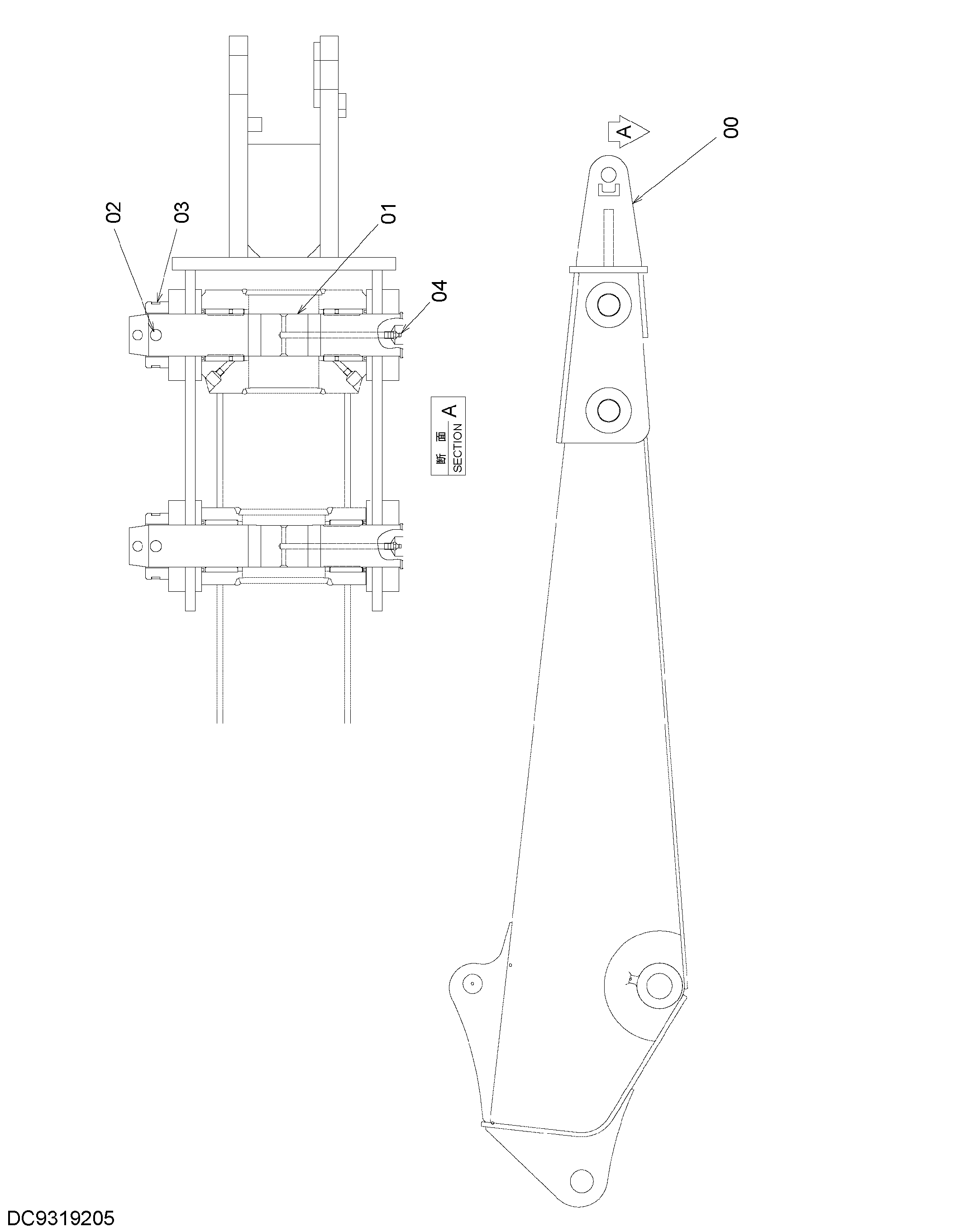 Схема Кронштейн HITACHI ZX130LCN-3F-AMS