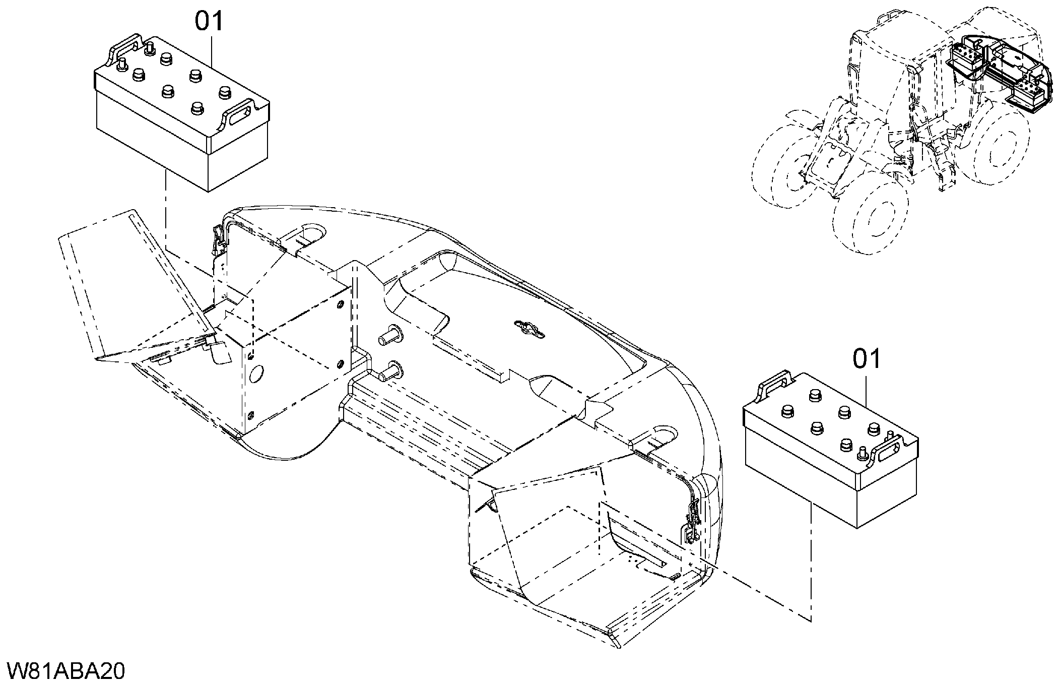Схема Ларге капакитй аккумулятор(BA002) HITACHI ZW250