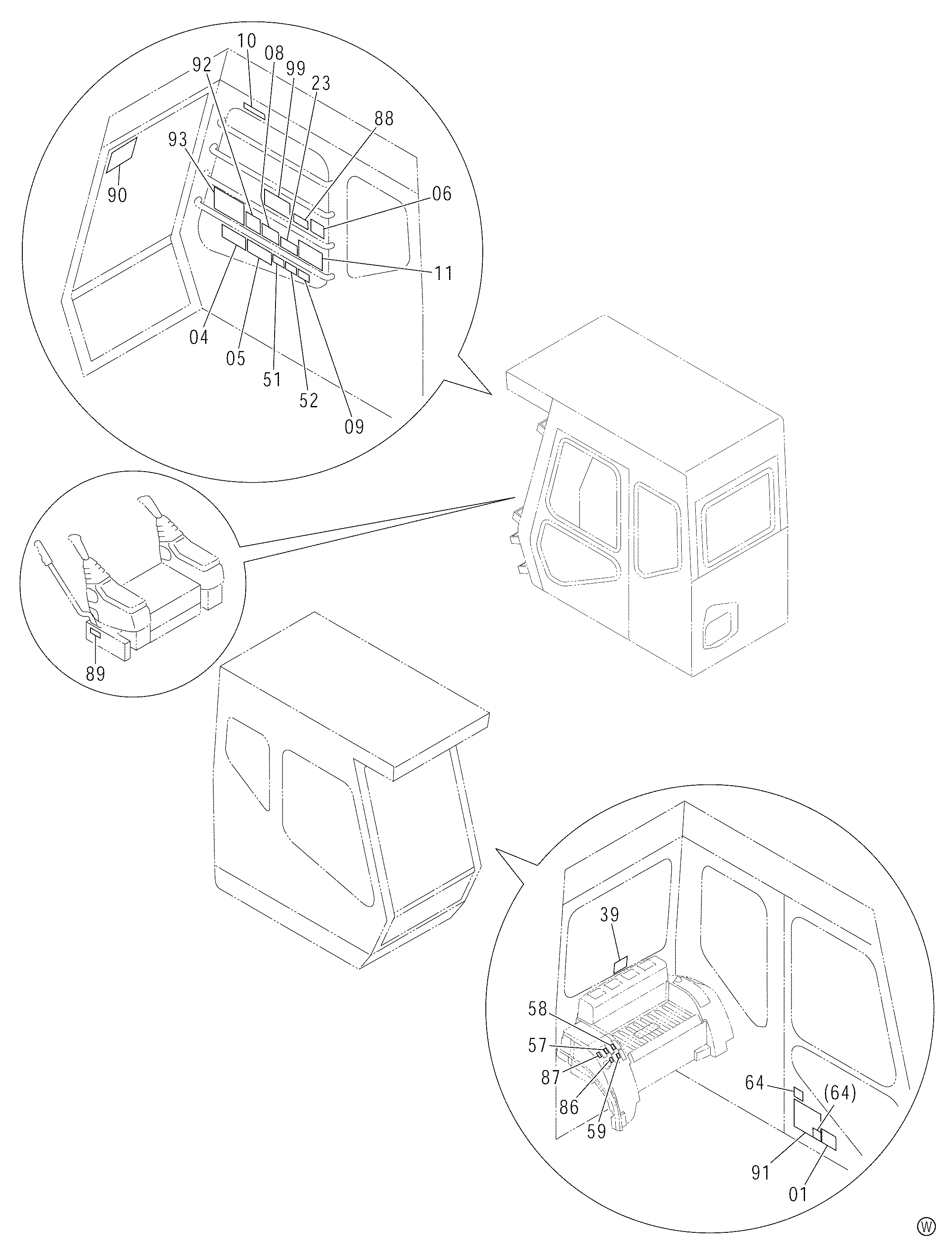 Схема Информационная табличка (1)(японский)<H, MTH> HITACHI ZX480MTH