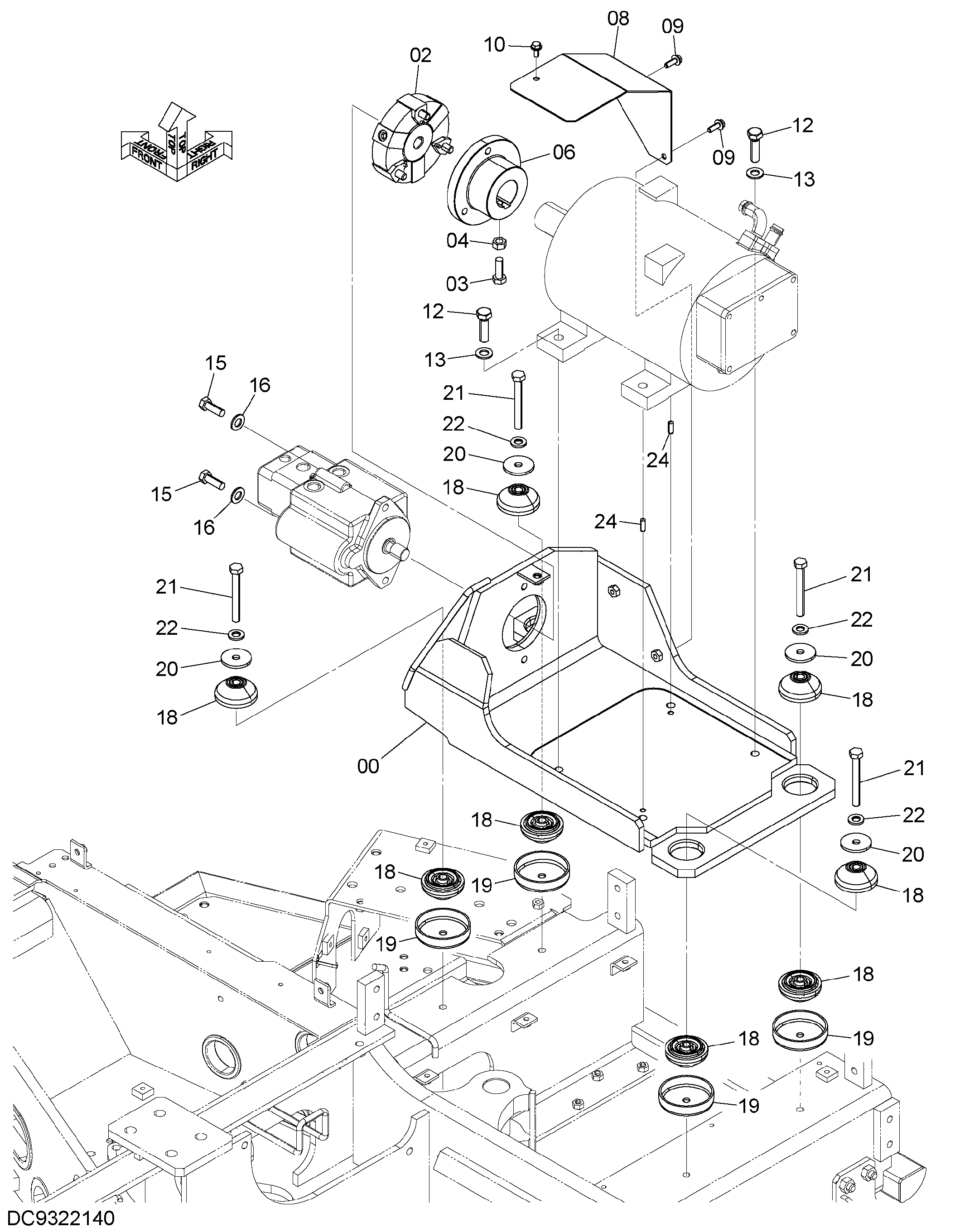 Схема Гидромотор детали HITACHI ZX35B