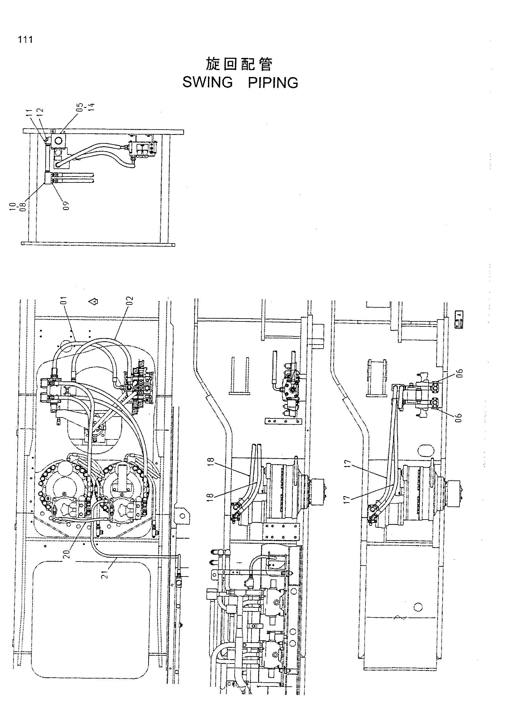Схема Поворот трубопроводы HITACHI CX650PTR