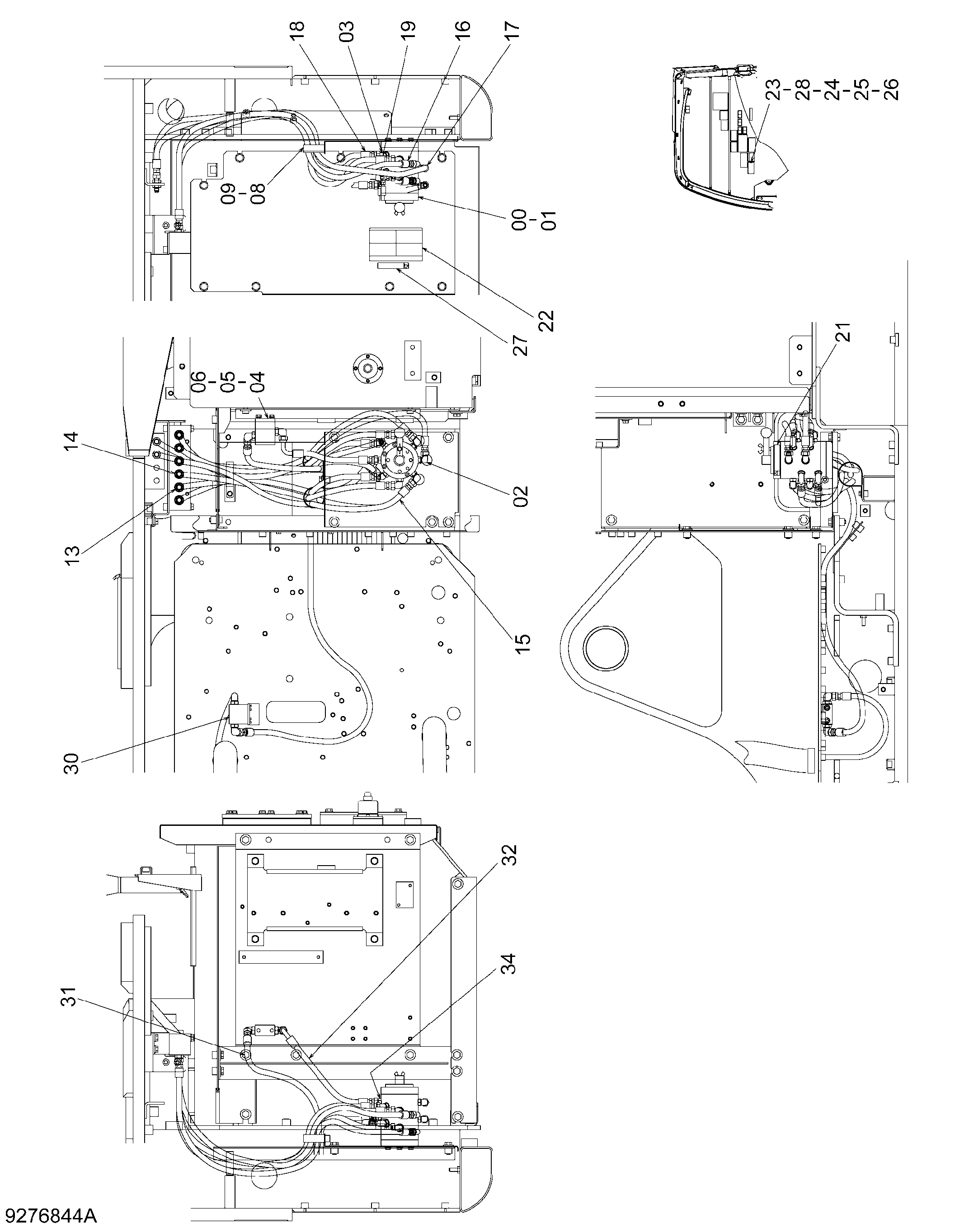 Схема 4 Ходовой многофункциональный рычаг HITACHI ZX480LCK-3