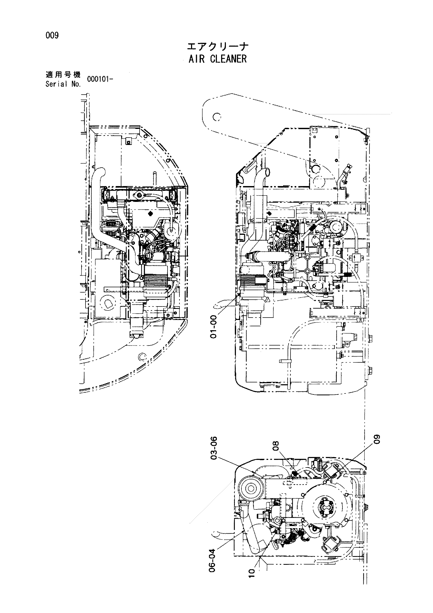 Схема Воздушный фильтр HITACHI HX64B