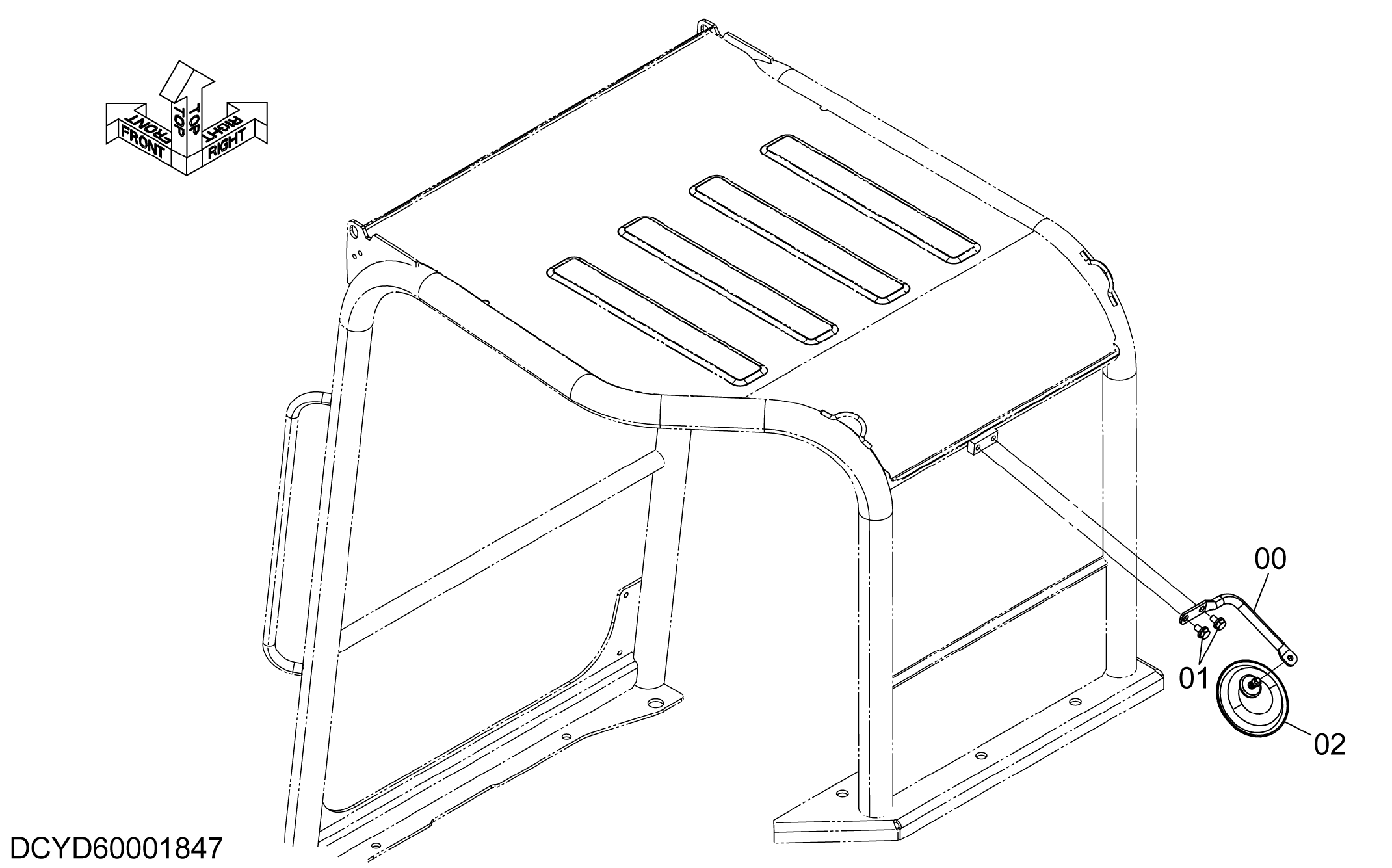 Схема Зеркало (навес) HITACHI ZX40U-5A